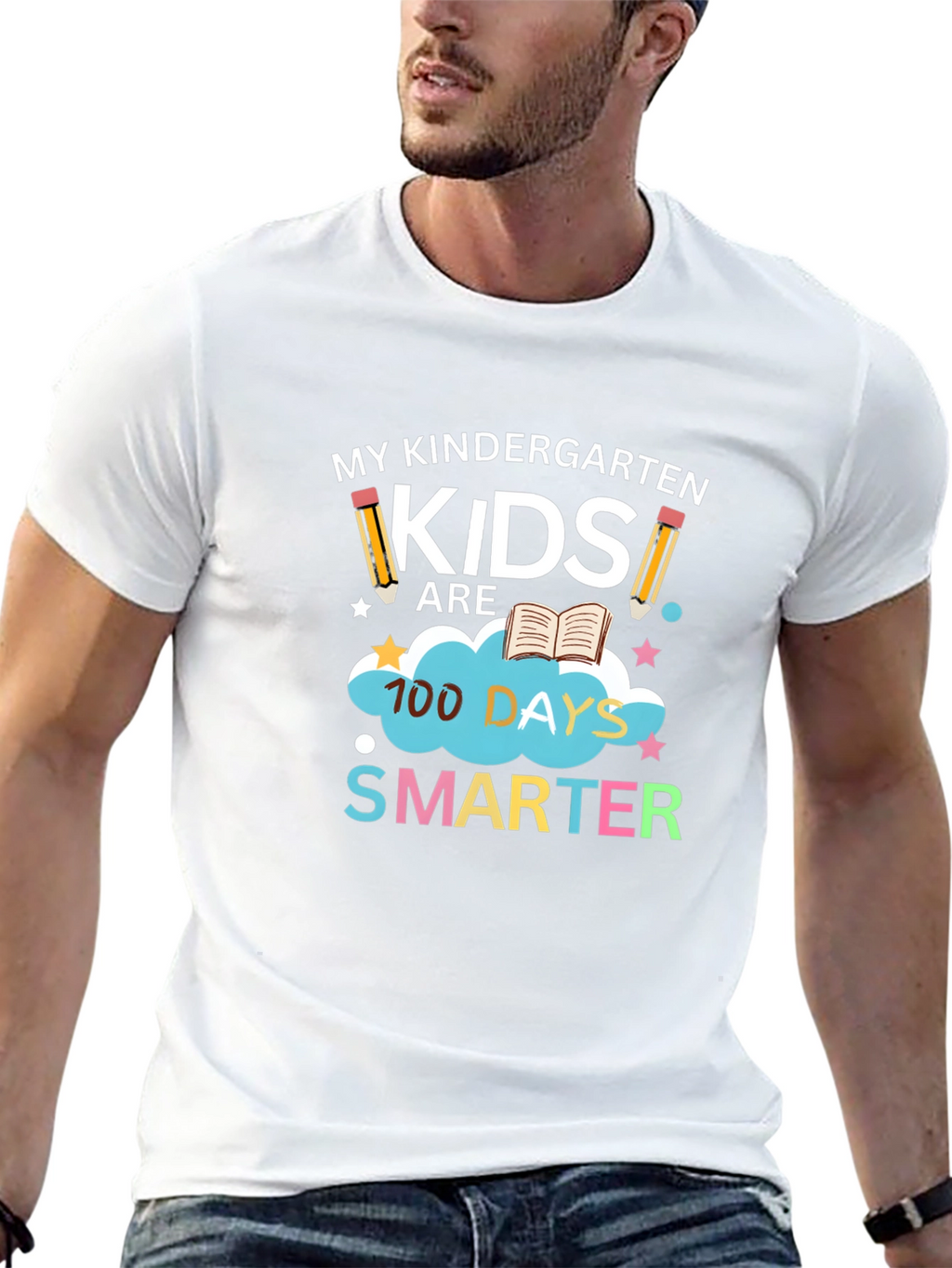 Kindergarten Teacher 100 Days Smarter T-Shirt