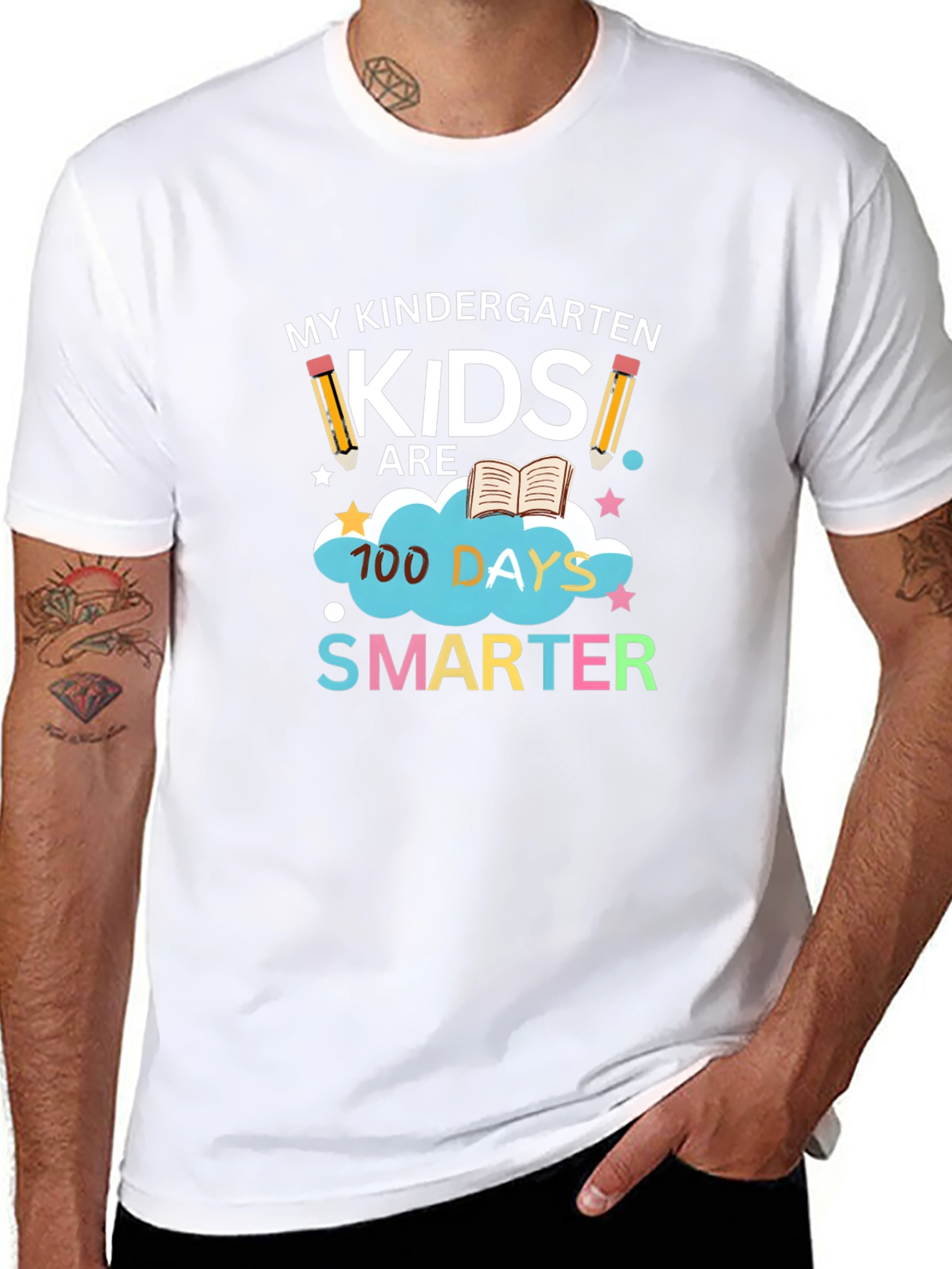 Kindergarten Teacher 100 Days Smarter T-Shirt