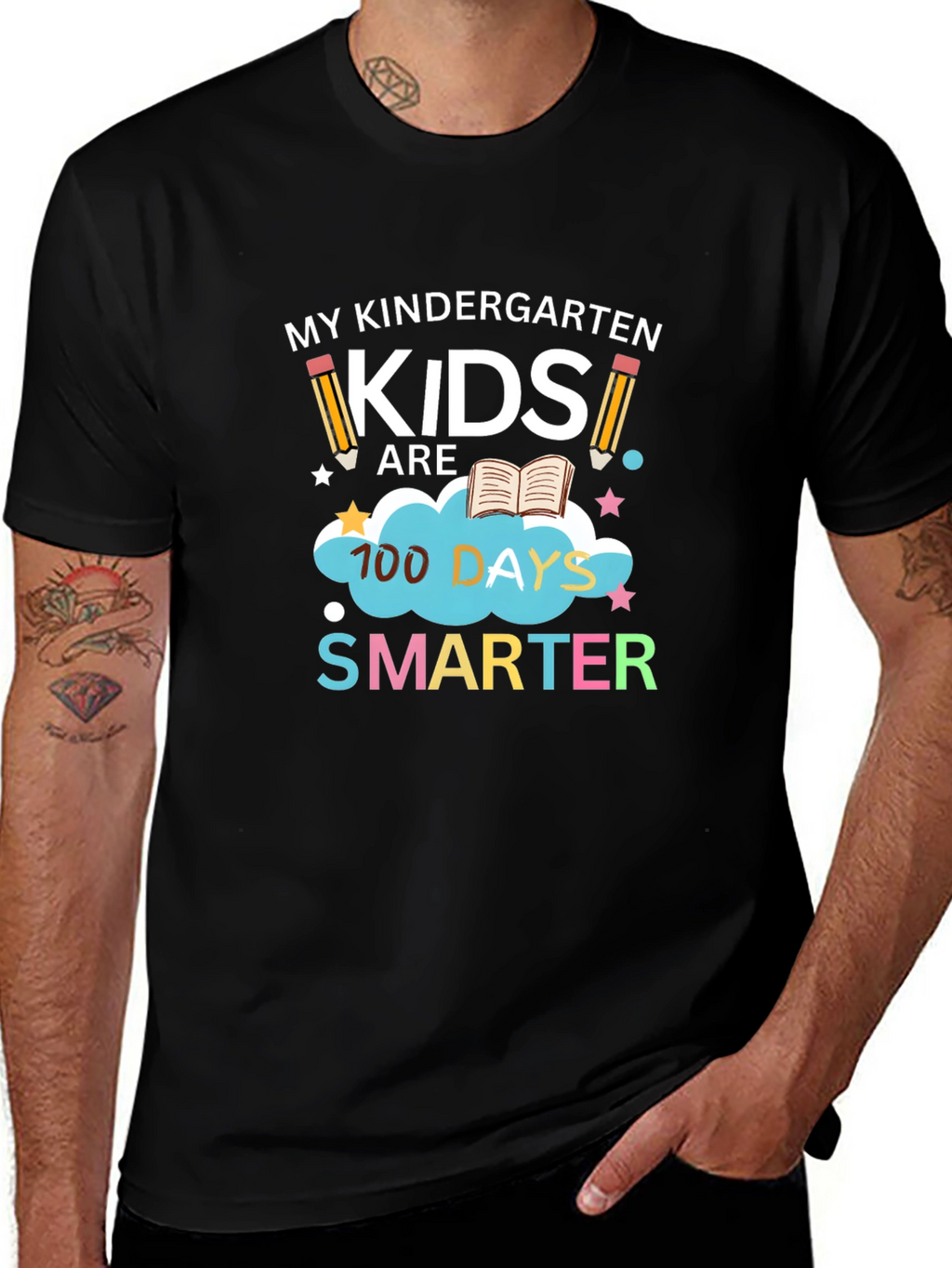 Kindergarten Teacher 100 Days Smarter T-Shirt