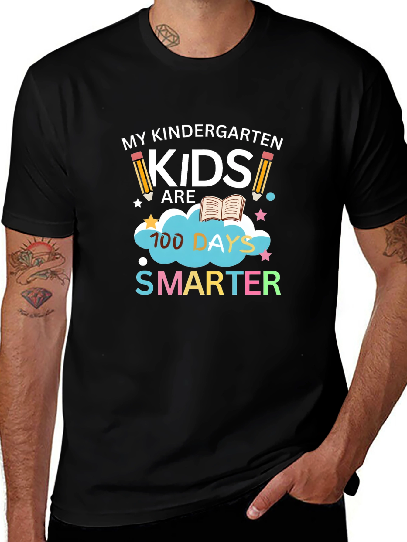 Kindergarten Teacher 100 Days Smarter T-Shirt