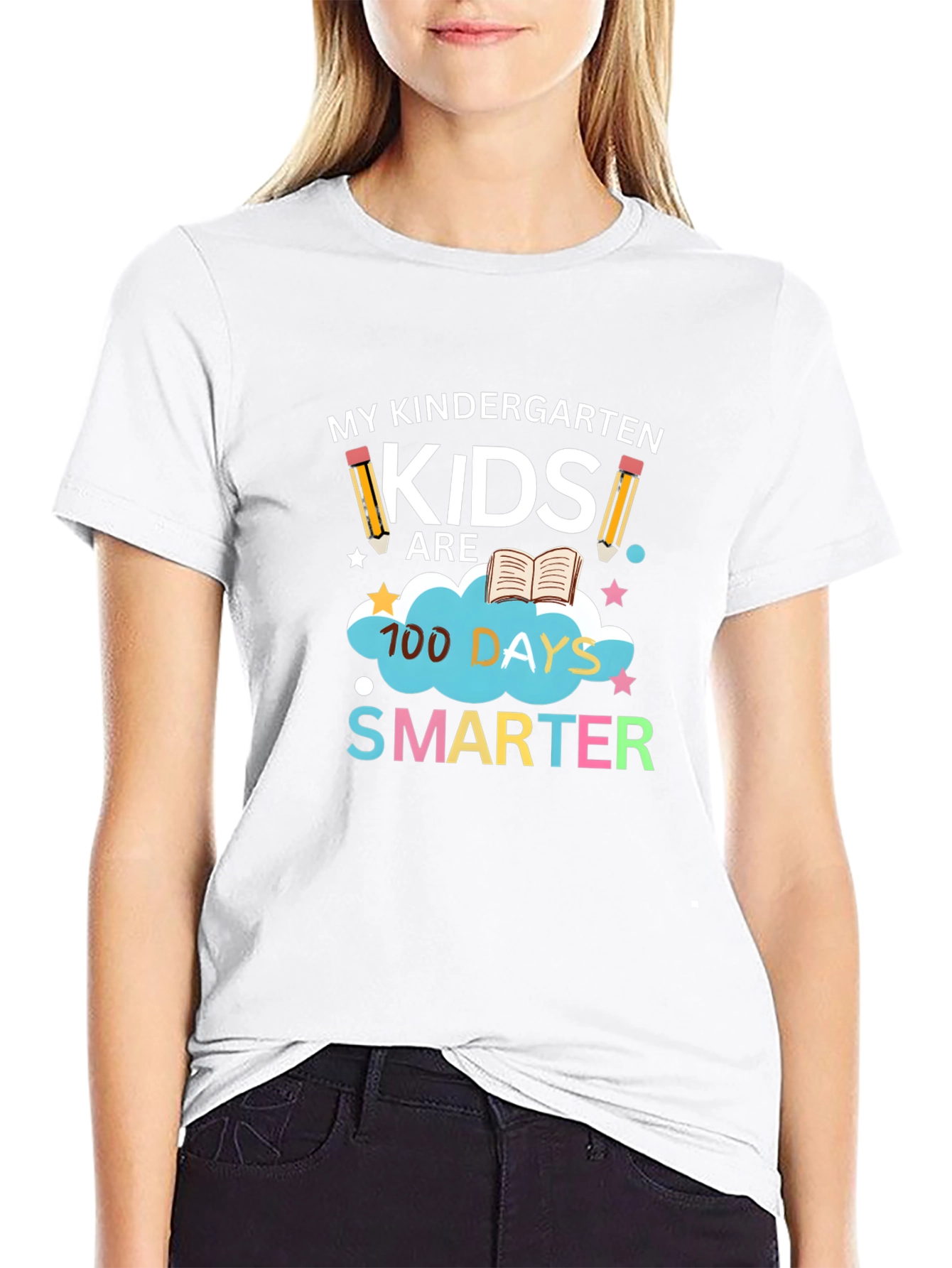 Kindergarten Teacher 100 Days Smarter T-Shirt