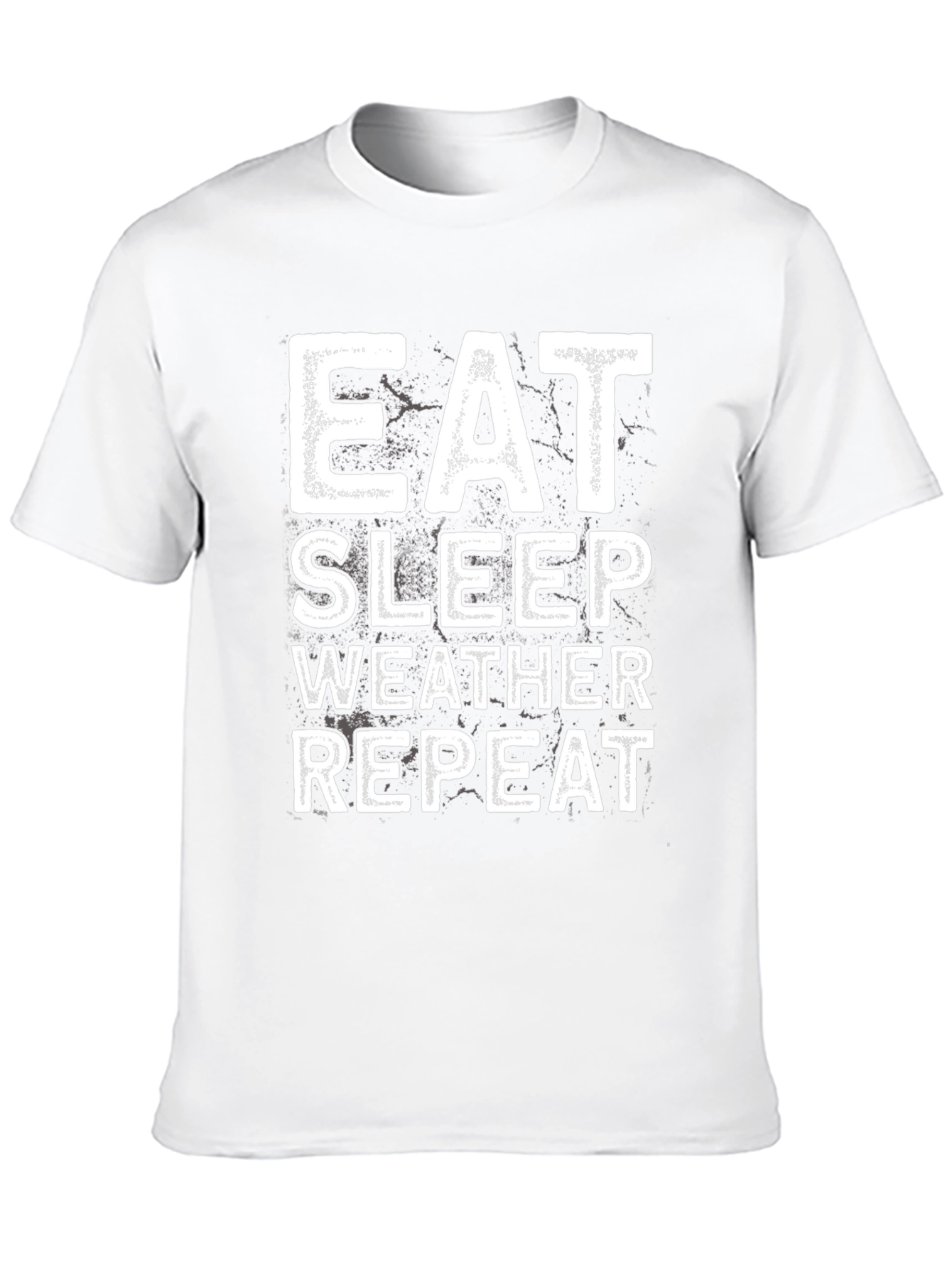 Eat Sleep Weather Repeat Black T-Shirt
