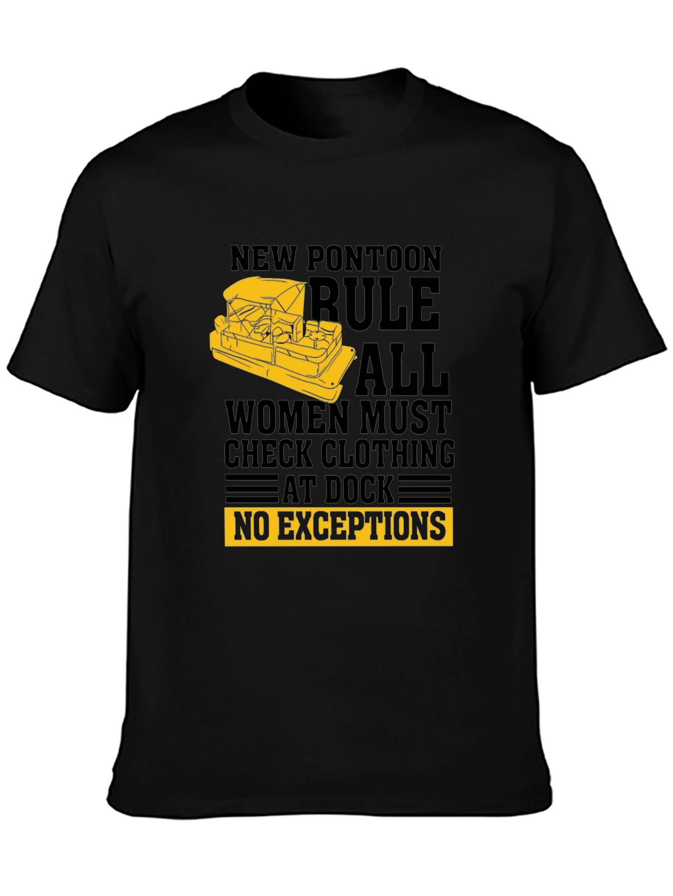 New Pontoon Rules T-Shirt - Funny Boat Apparel