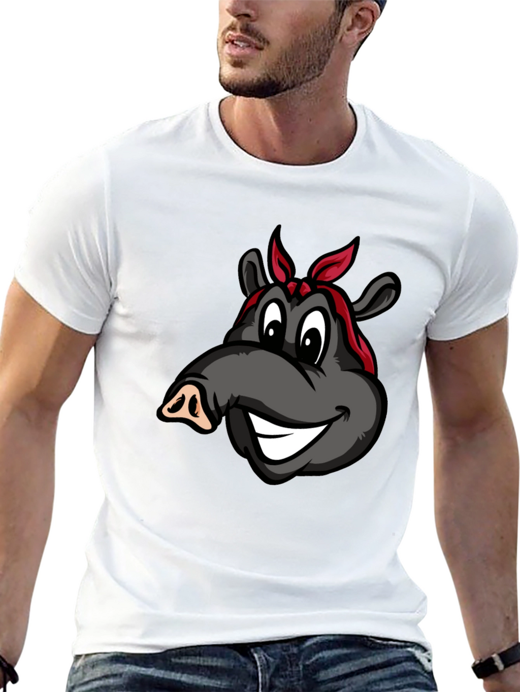 Cartoon Hippo T-Shirt - Funky Animal Graphic Tee