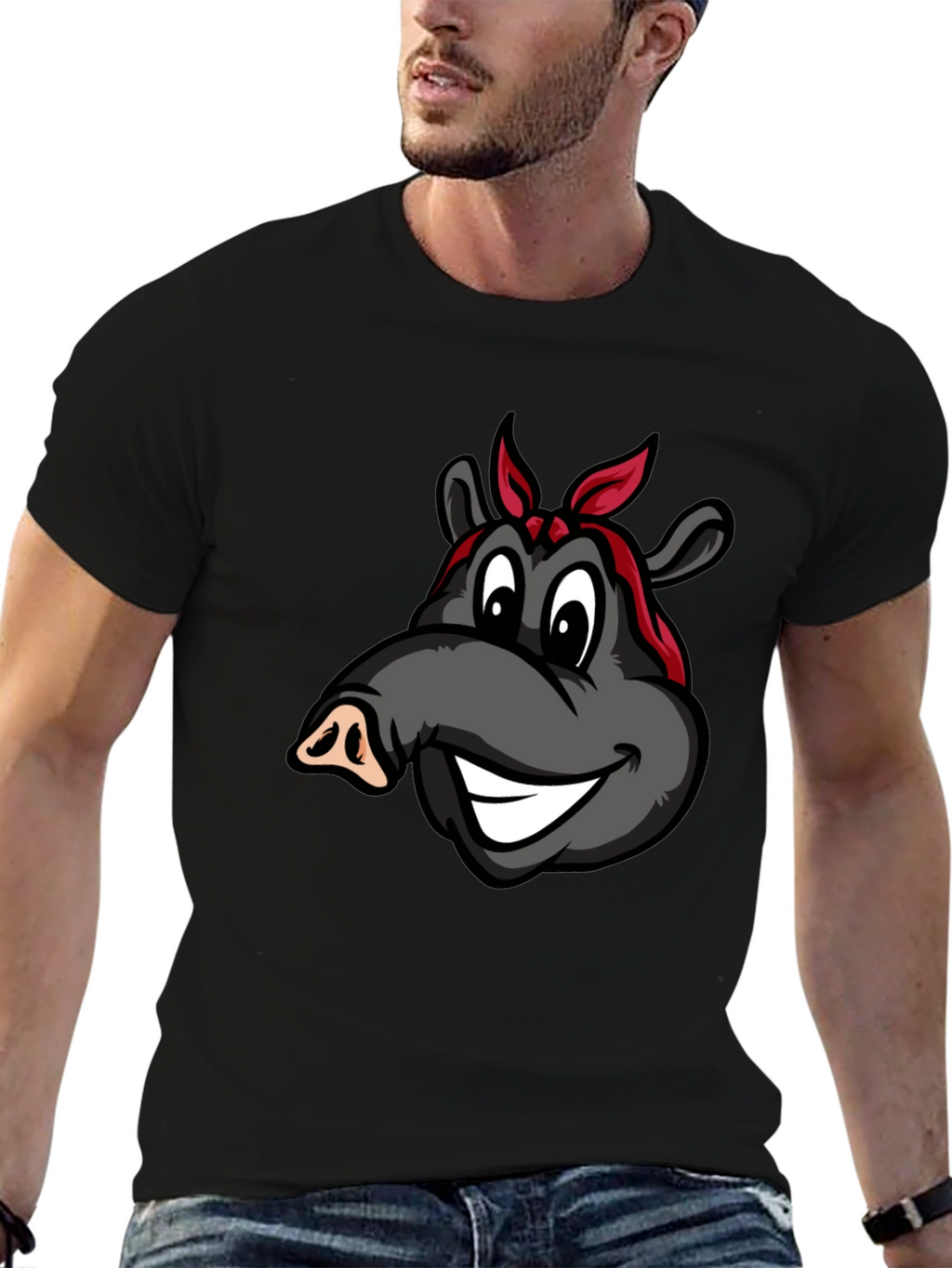 Cartoon Hippo T-Shirt - Funky Animal Graphic Tee