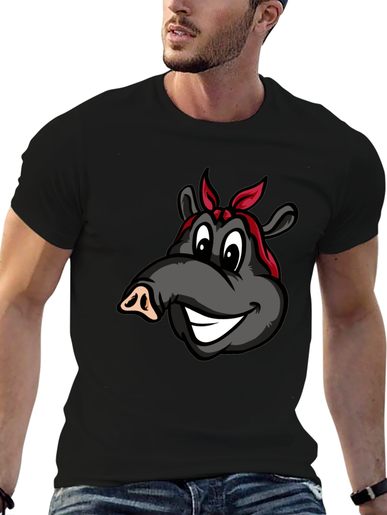 Cartoon Hippo T-Shirt - Funky Animal Graphic Tee