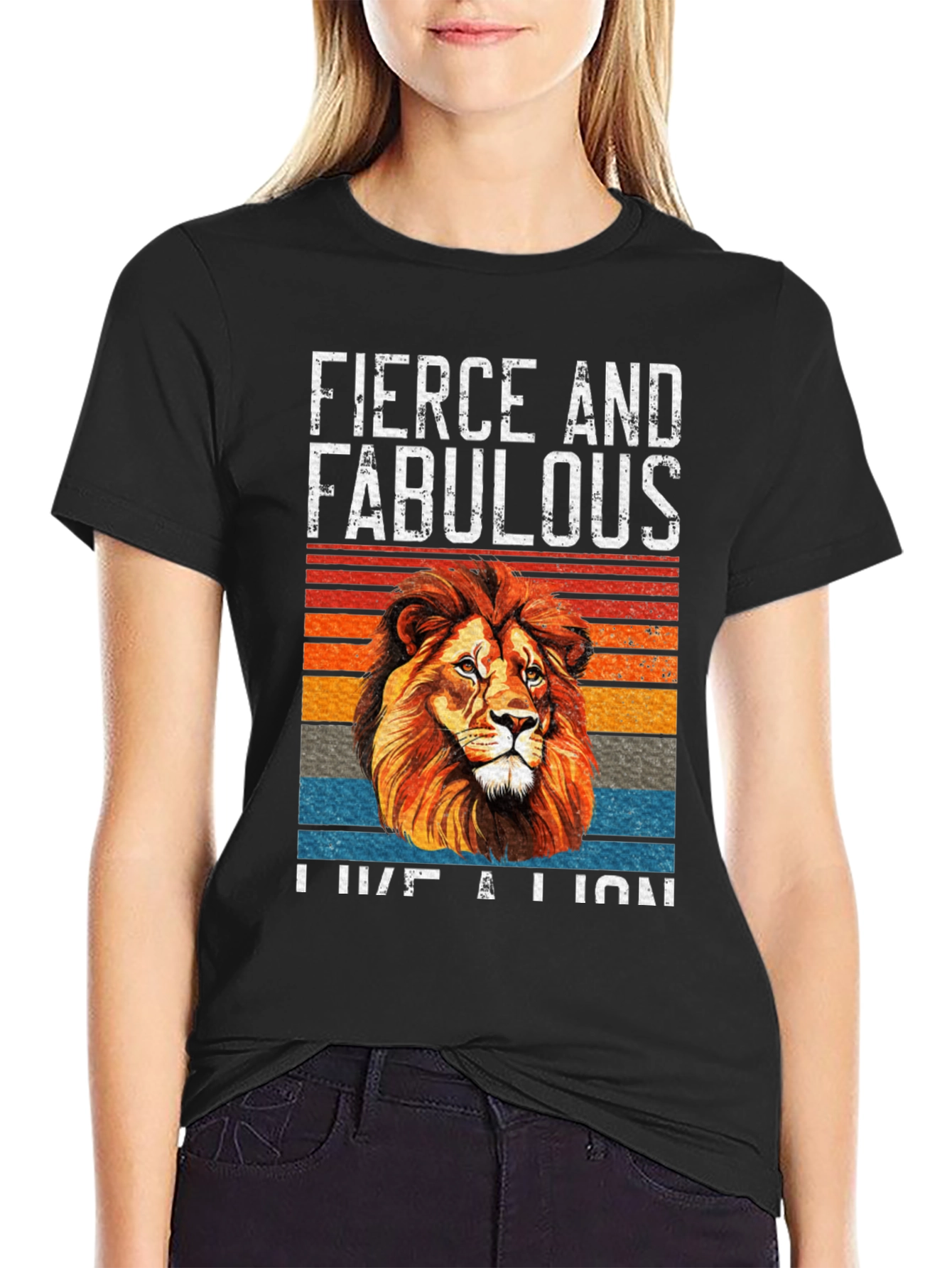 Fierce & Fabulous Lion Graphic Tee - Unisex