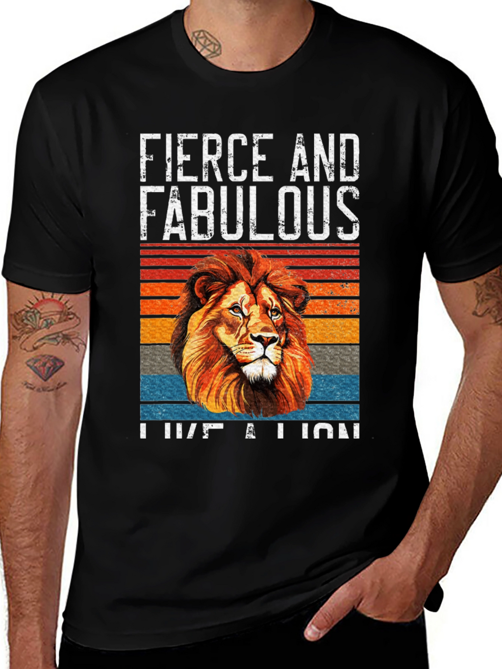 Fierce & Fabulous Lion Graphic Tee - Unisex