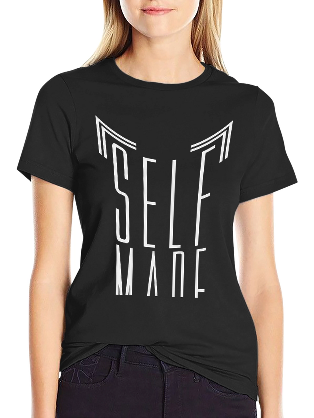 Self Made Black Graphic Tee