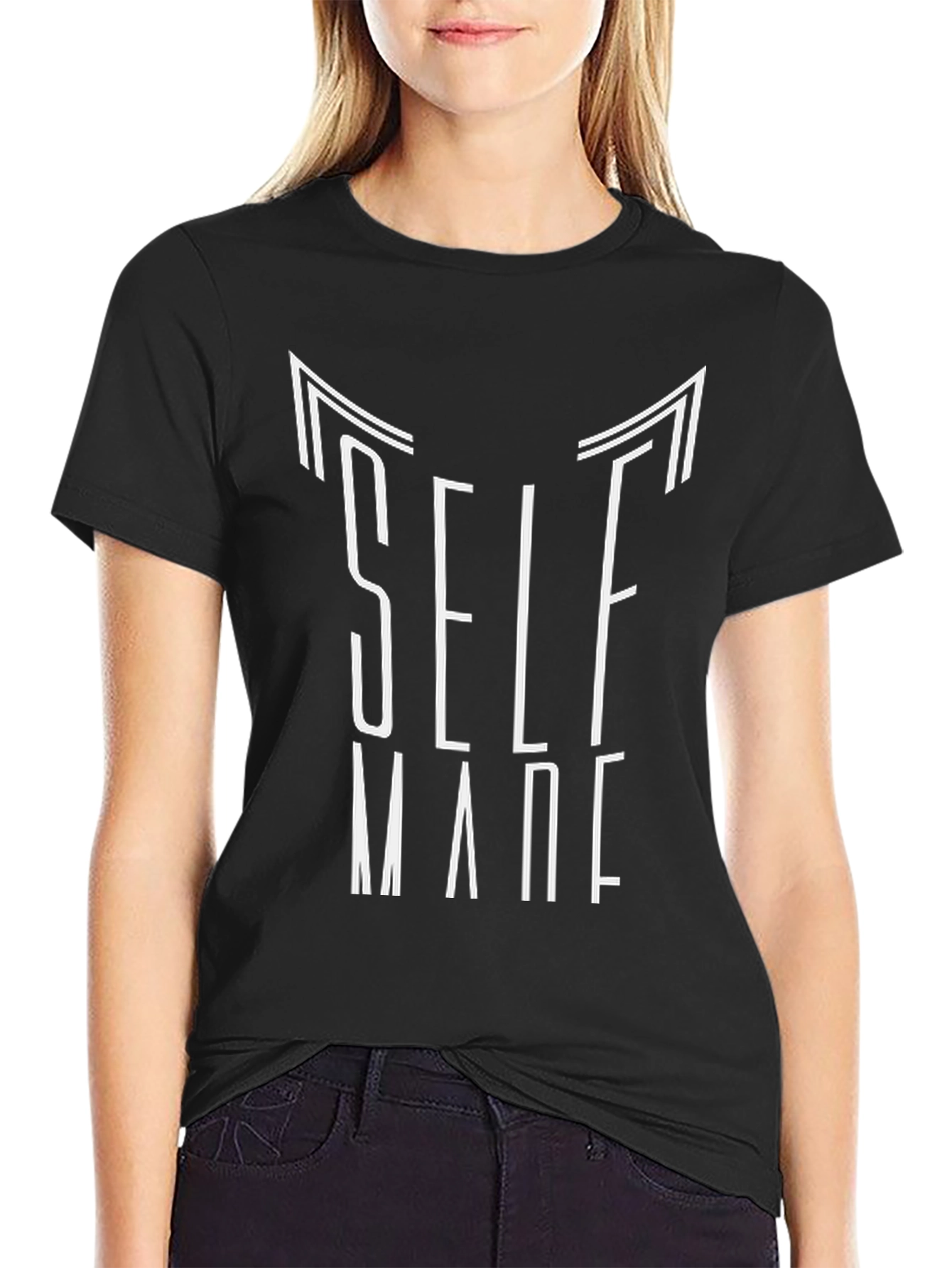 Self Made Black Graphic Tee