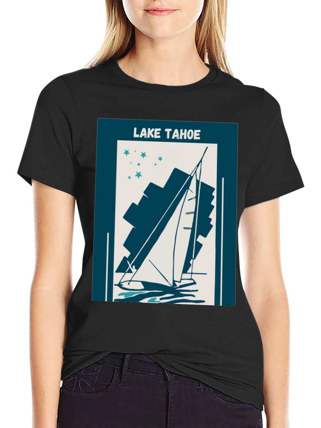 Lake Tahoe Sailboat Graphic Tee