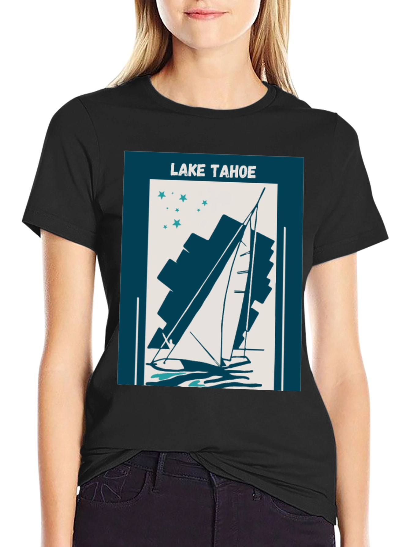 Lake Tahoe Sailboat Graphic Tee