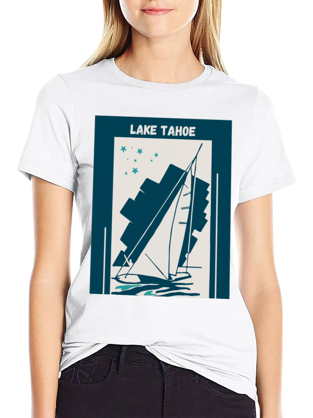 Lake Tahoe Sailboat Graphic Tee