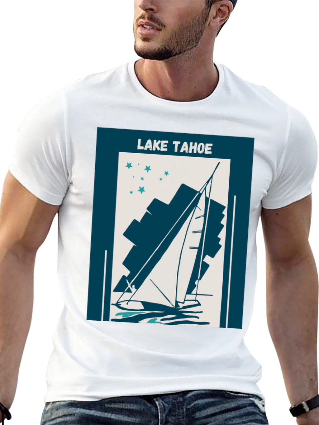 Lake Tahoe Sailboat Graphic Tee