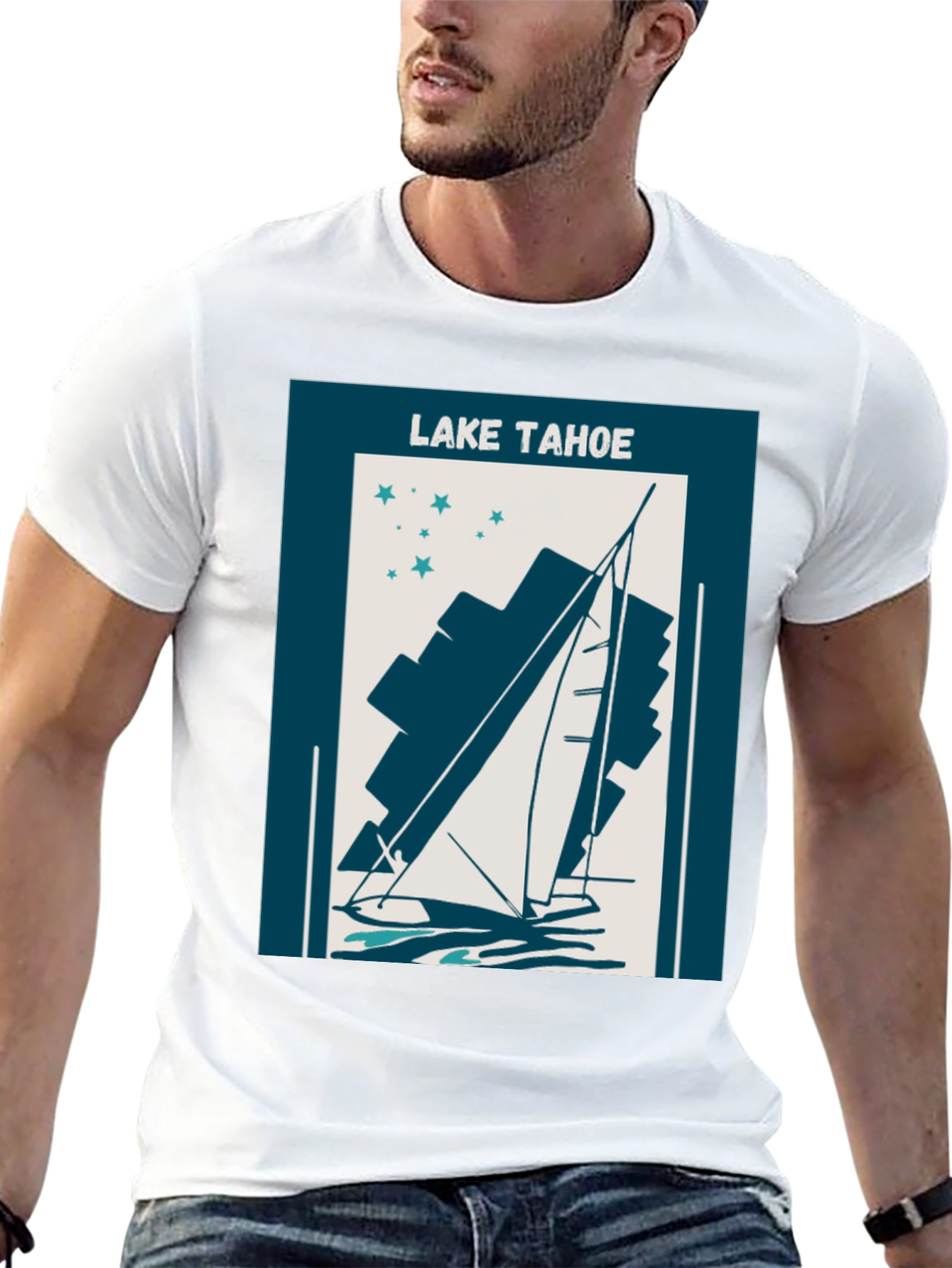 Lake Tahoe Sailboat Graphic Tee