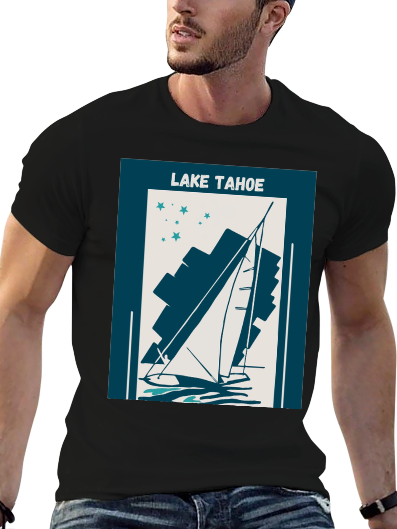 Lake Tahoe Sailboat Graphic Tee