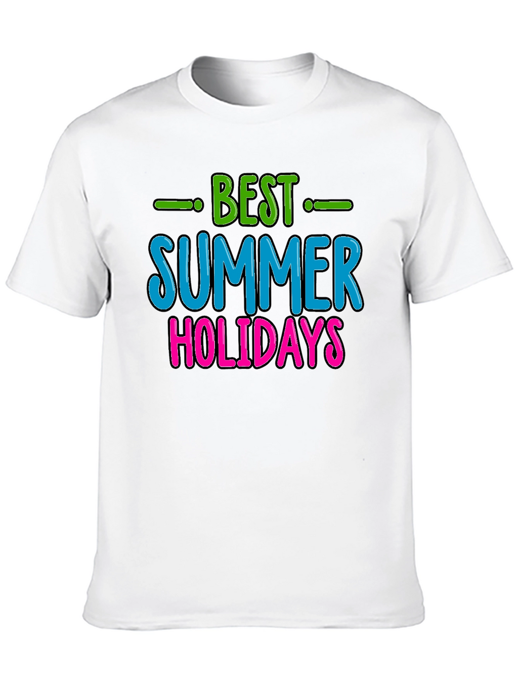 Best Summer Holidays Graphic Tee - Black