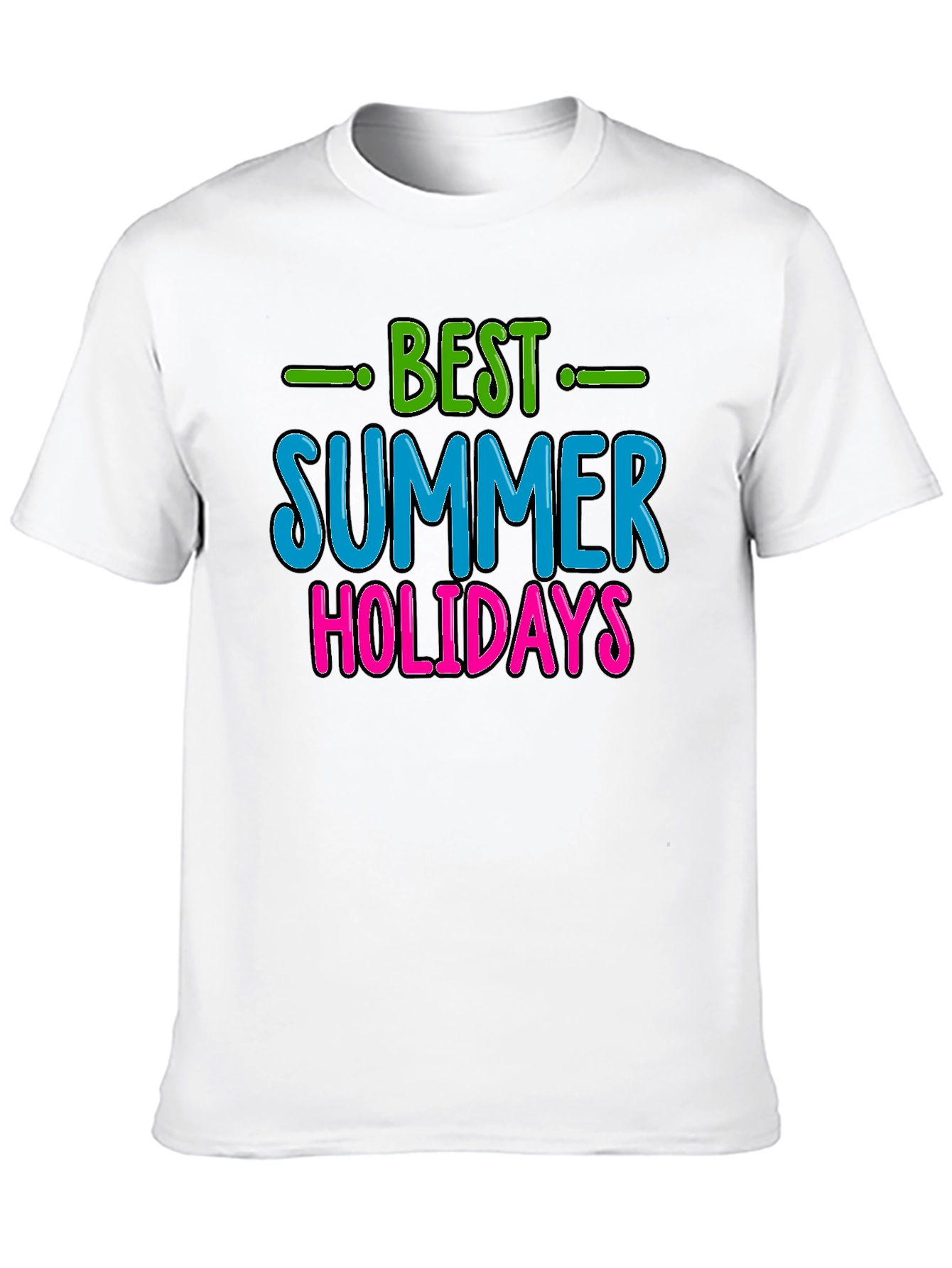 Best Summer Holidays Graphic Tee - Black