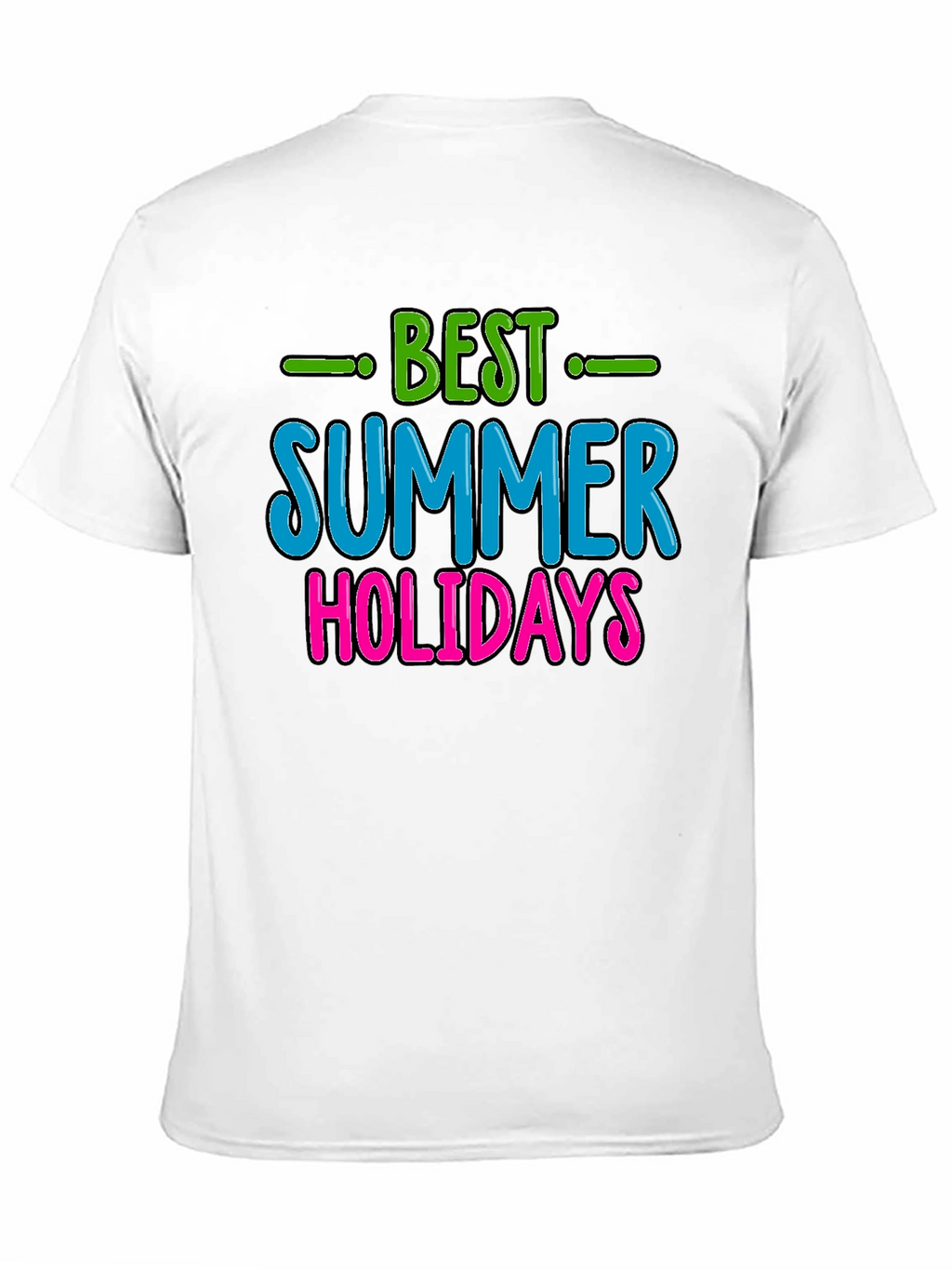 Best Summer Holidays Graphic Tee - Black