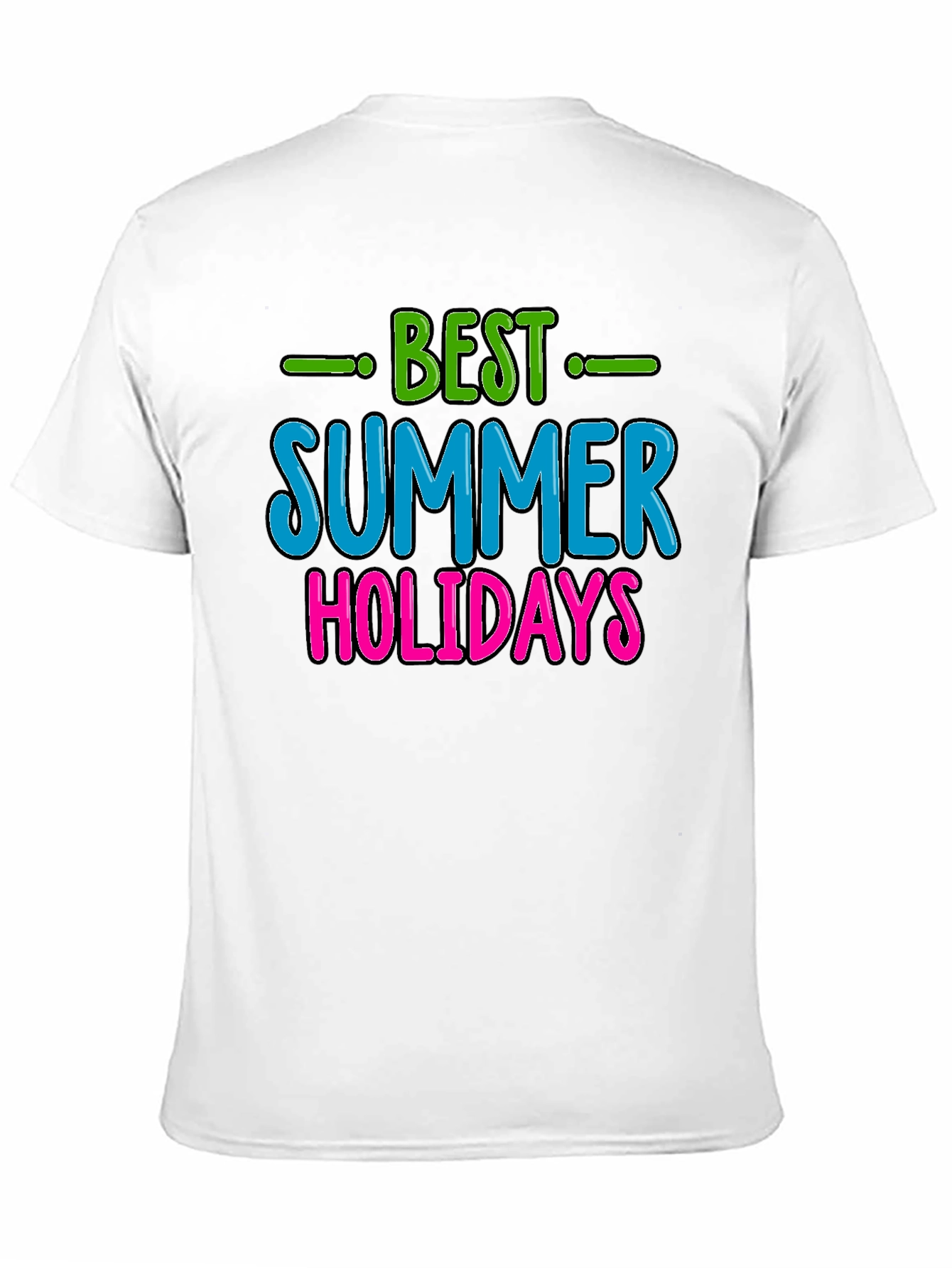 Best Summer Holidays Graphic Tee - Black