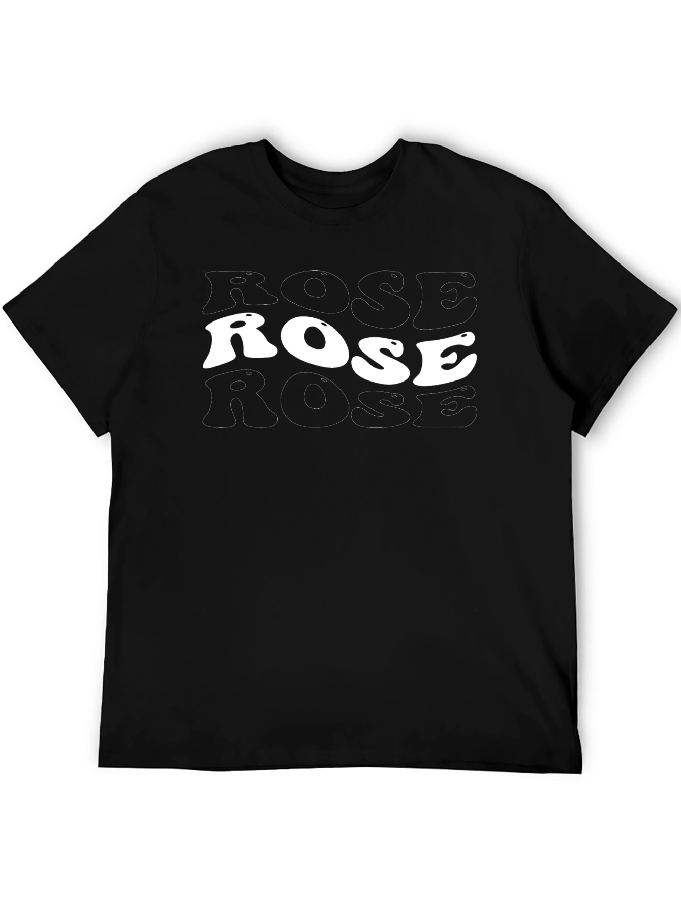 Trendy Rose Graphic Tee - Soft Cotton Blend