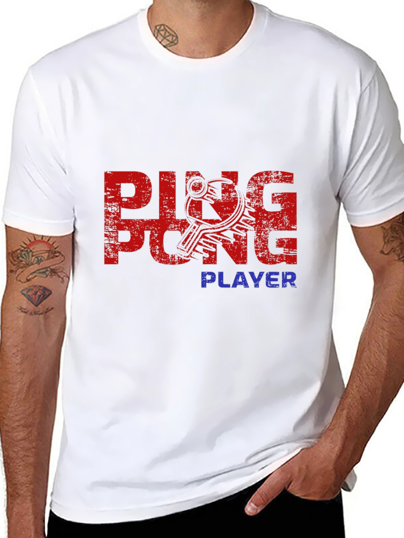 Ping Pong Player Graphic T-Shirt