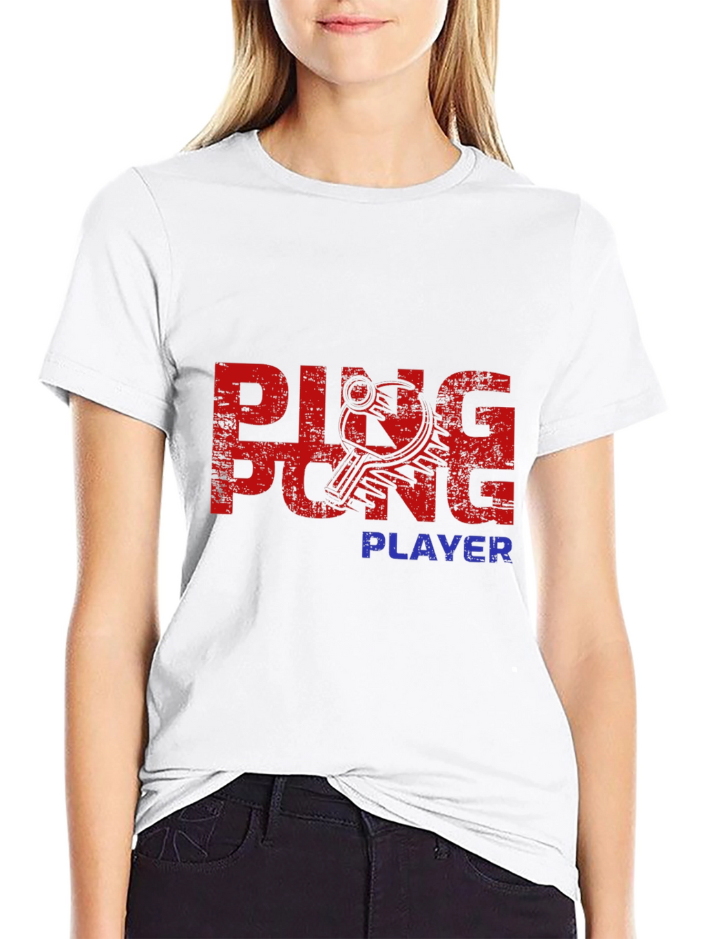 Ping Pong Player Graphic T-Shirt