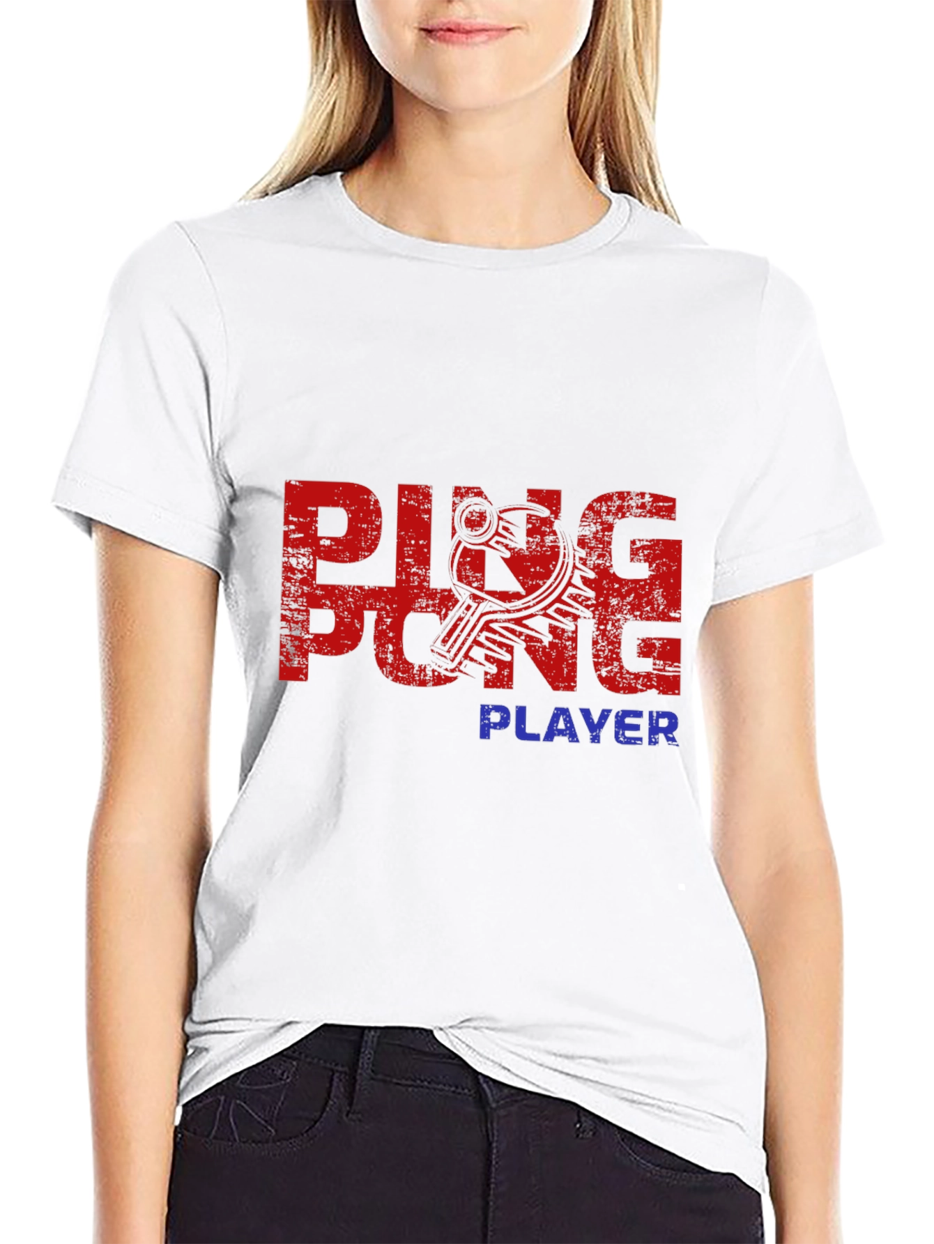 Ping Pong Player Graphic T-Shirt