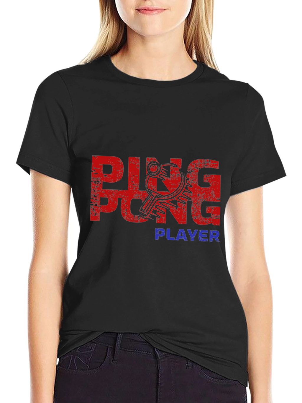 Ping Pong Player Graphic T-Shirt