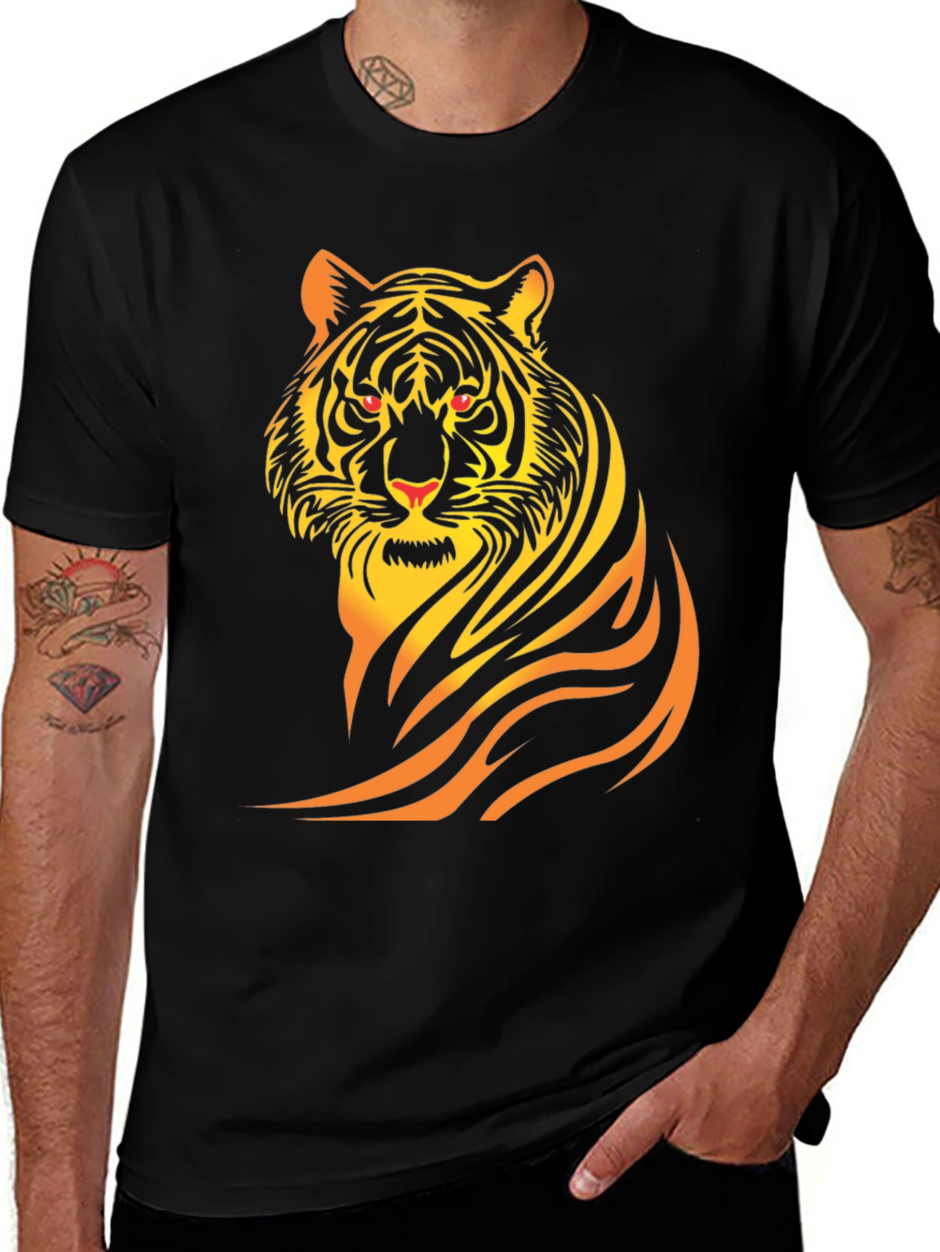 Bold Tiger Graphic T-Shirt