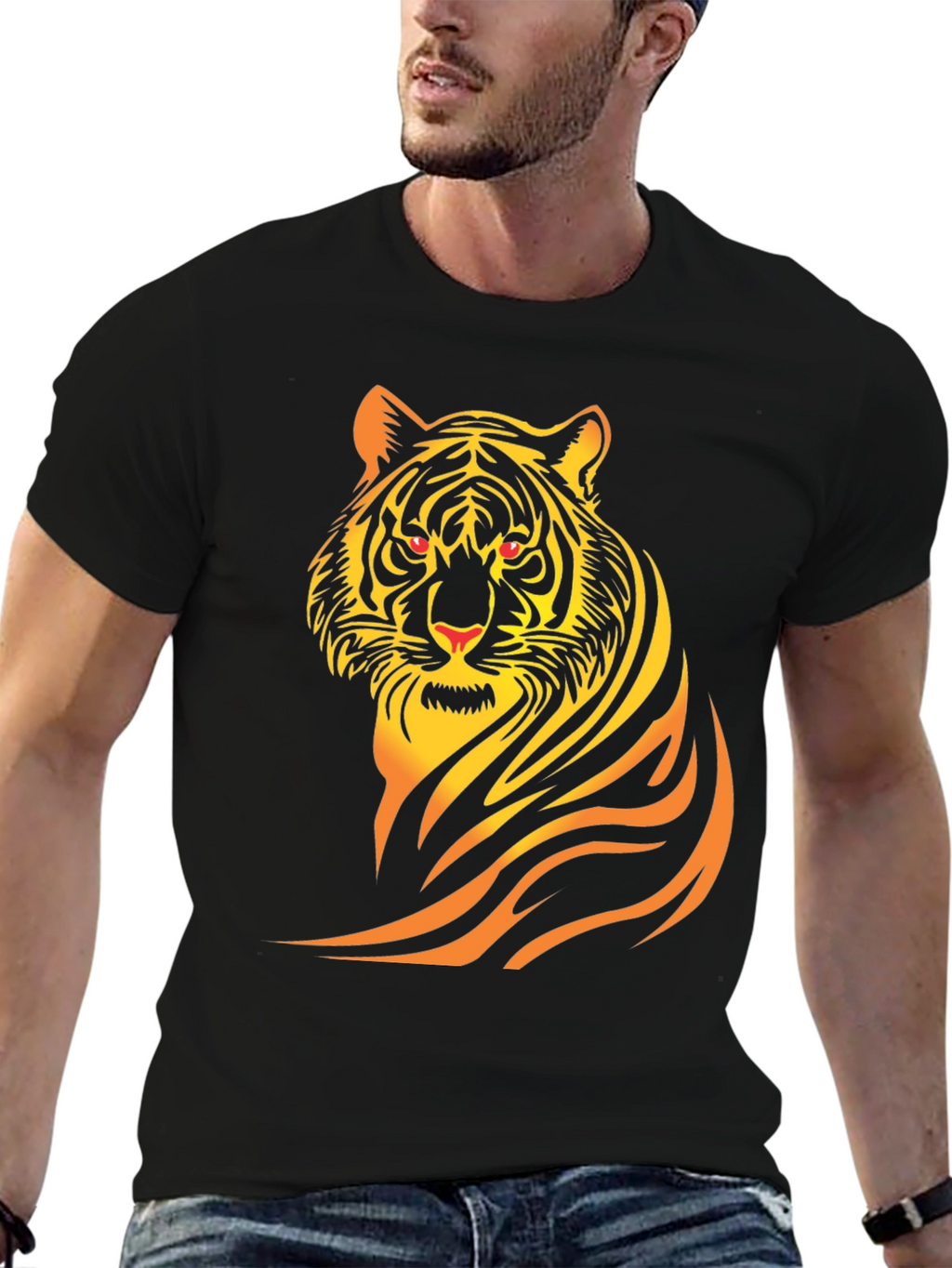 Bold Tiger Graphic T-Shirt