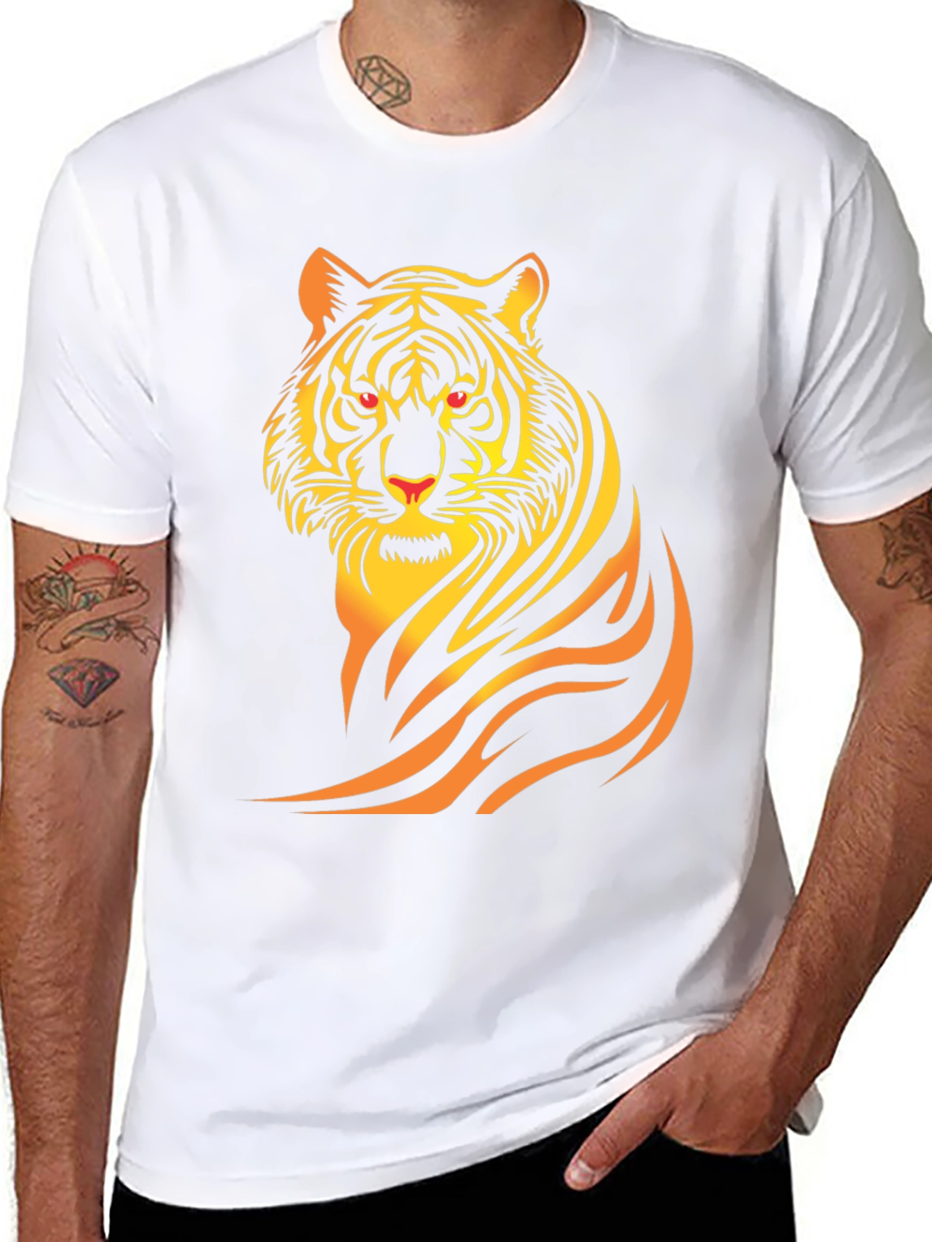 Bold Tiger Graphic T-Shirt