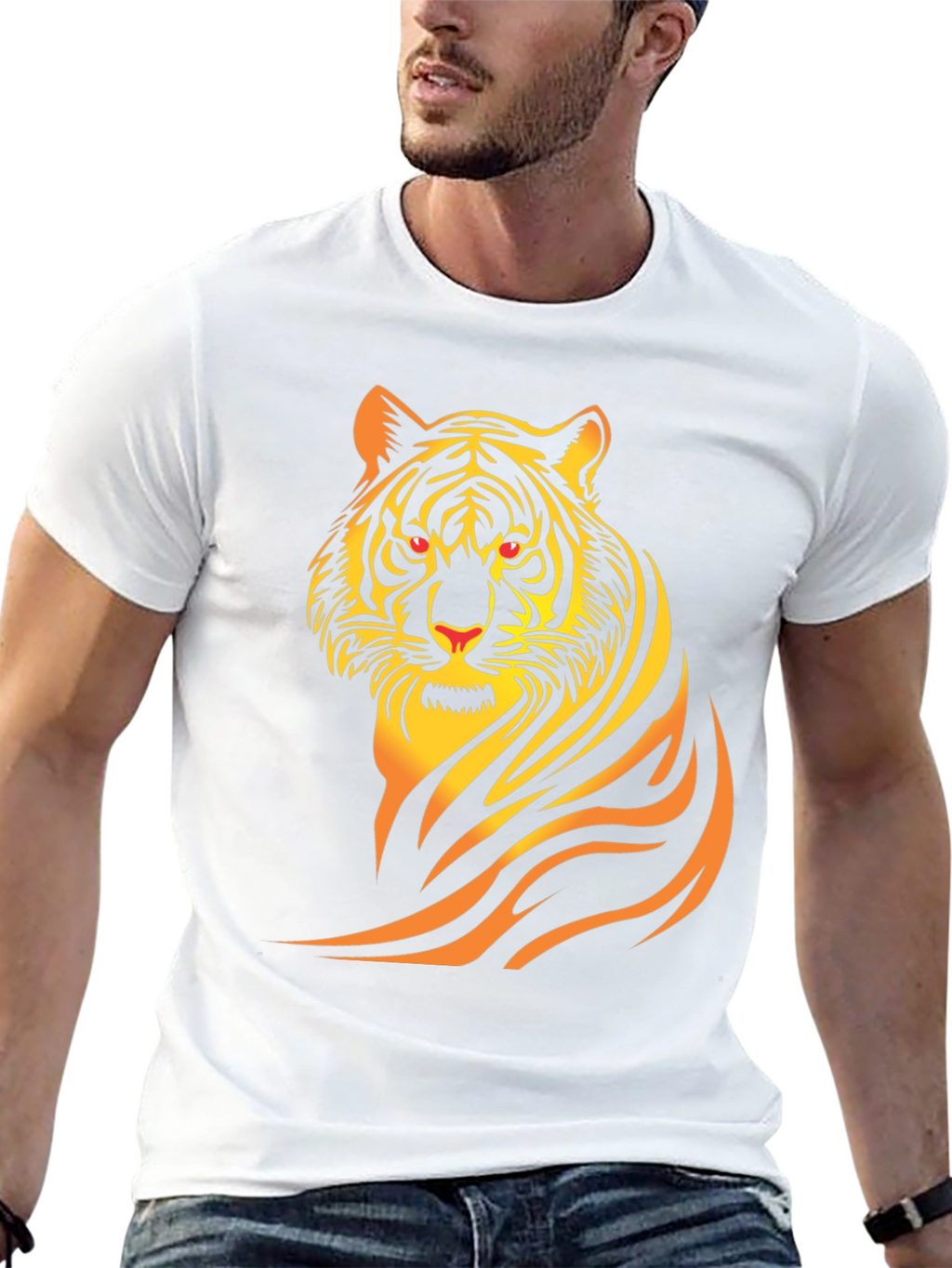 Bold Tiger Graphic T-Shirt