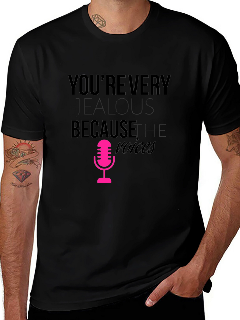 Jealous Voices Black Graphic Tee