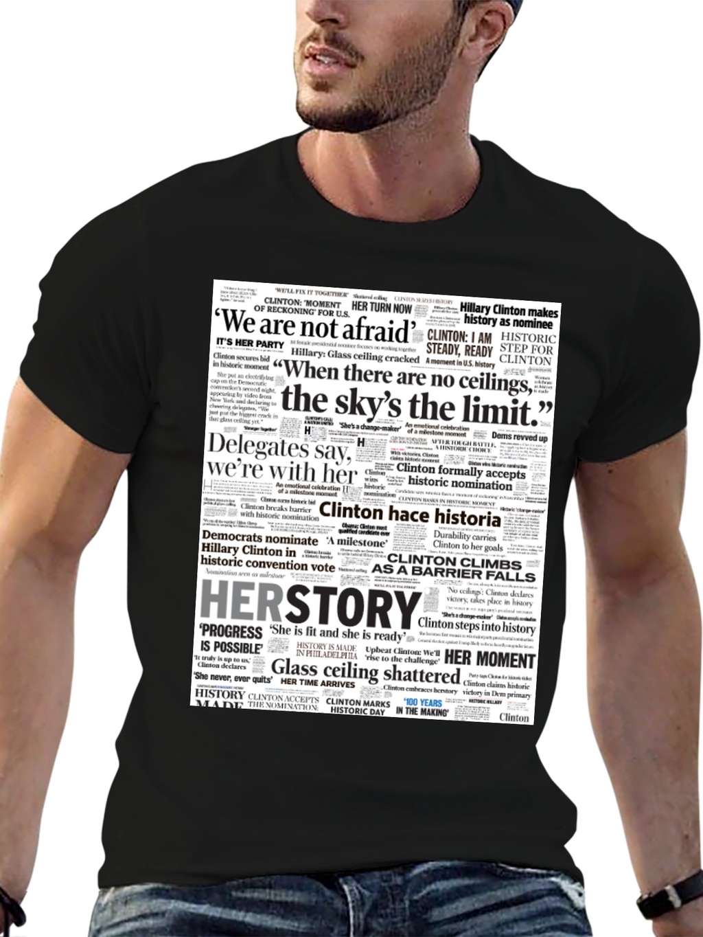 Historic Hillary Clinton Newspaper T-Shirt