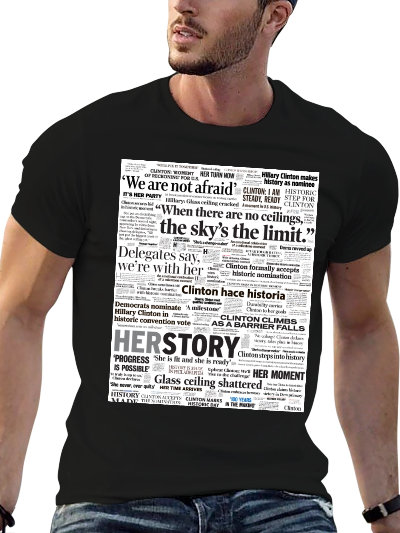 Historic Hillary Clinton Newspaper T-Shirt
