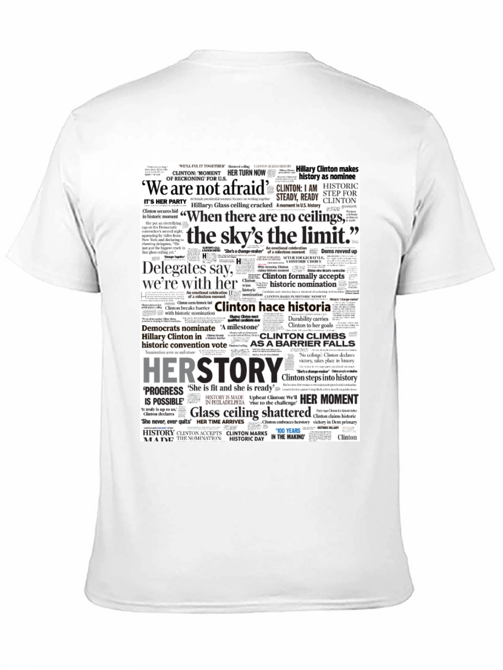 Historic Hillary Clinton Newspaper T-Shirt