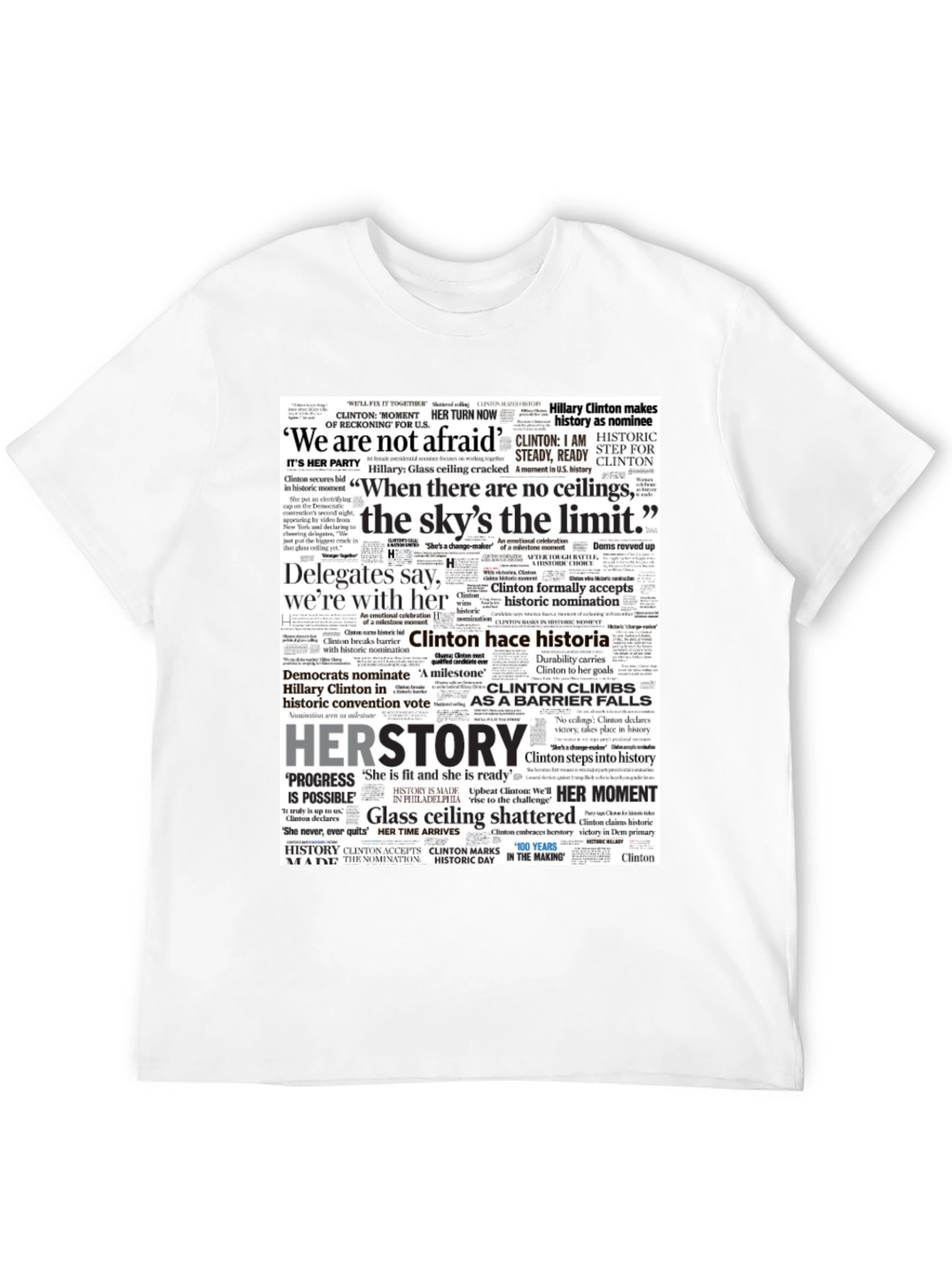 Historic Hillary Clinton Newspaper T-Shirt