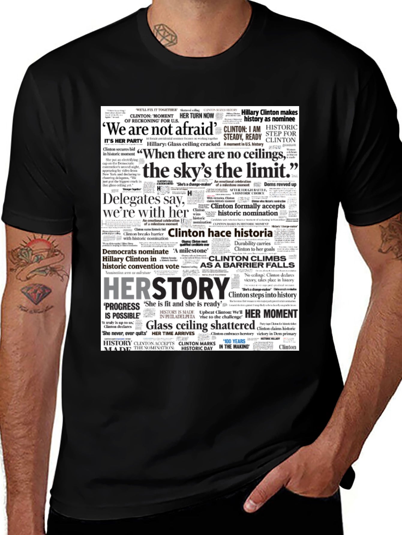 Historic Hillary Clinton Newspaper T-Shirt