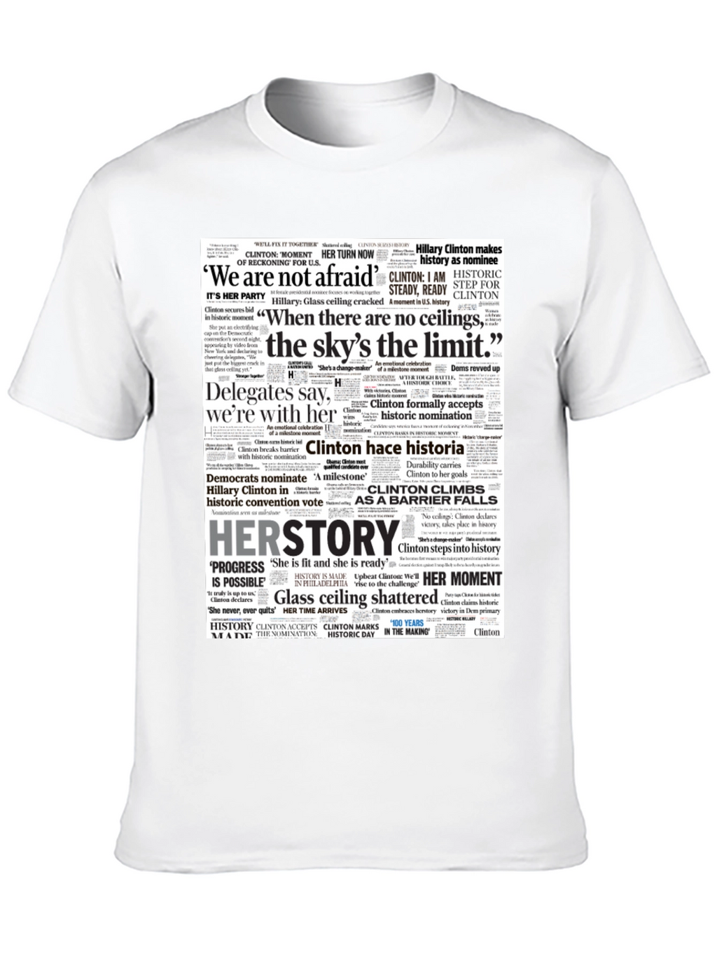 Historic Hillary Clinton Newspaper T-Shirt