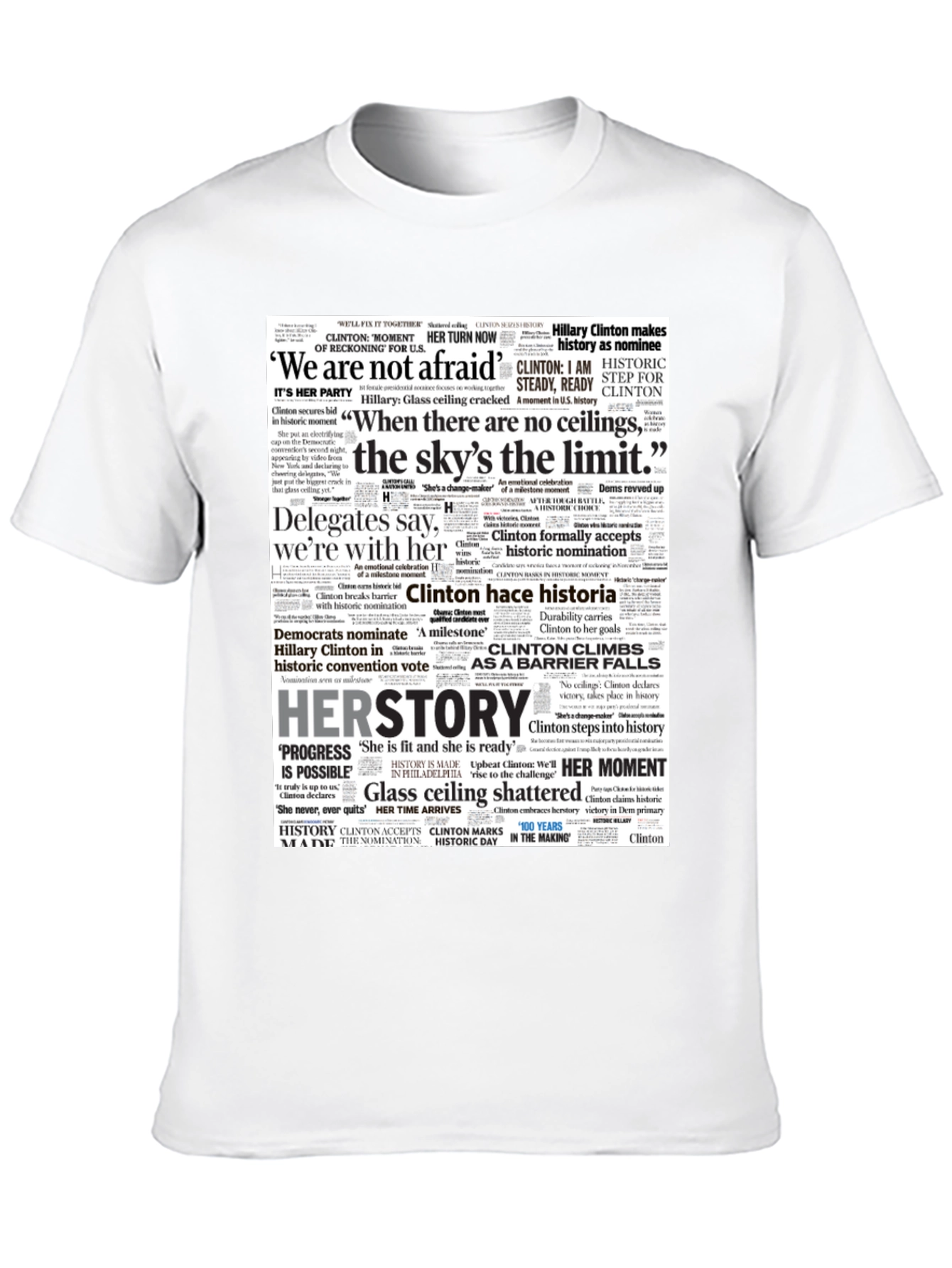 Historic Hillary Clinton Newspaper T-Shirt