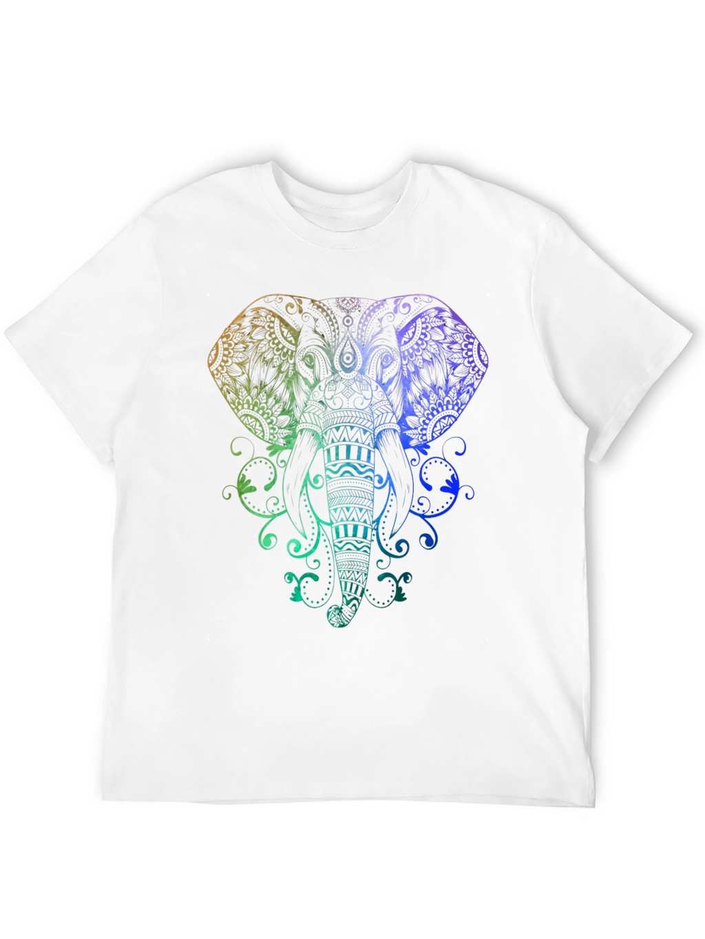 Rainbow Elephant Graphic Tee - Black