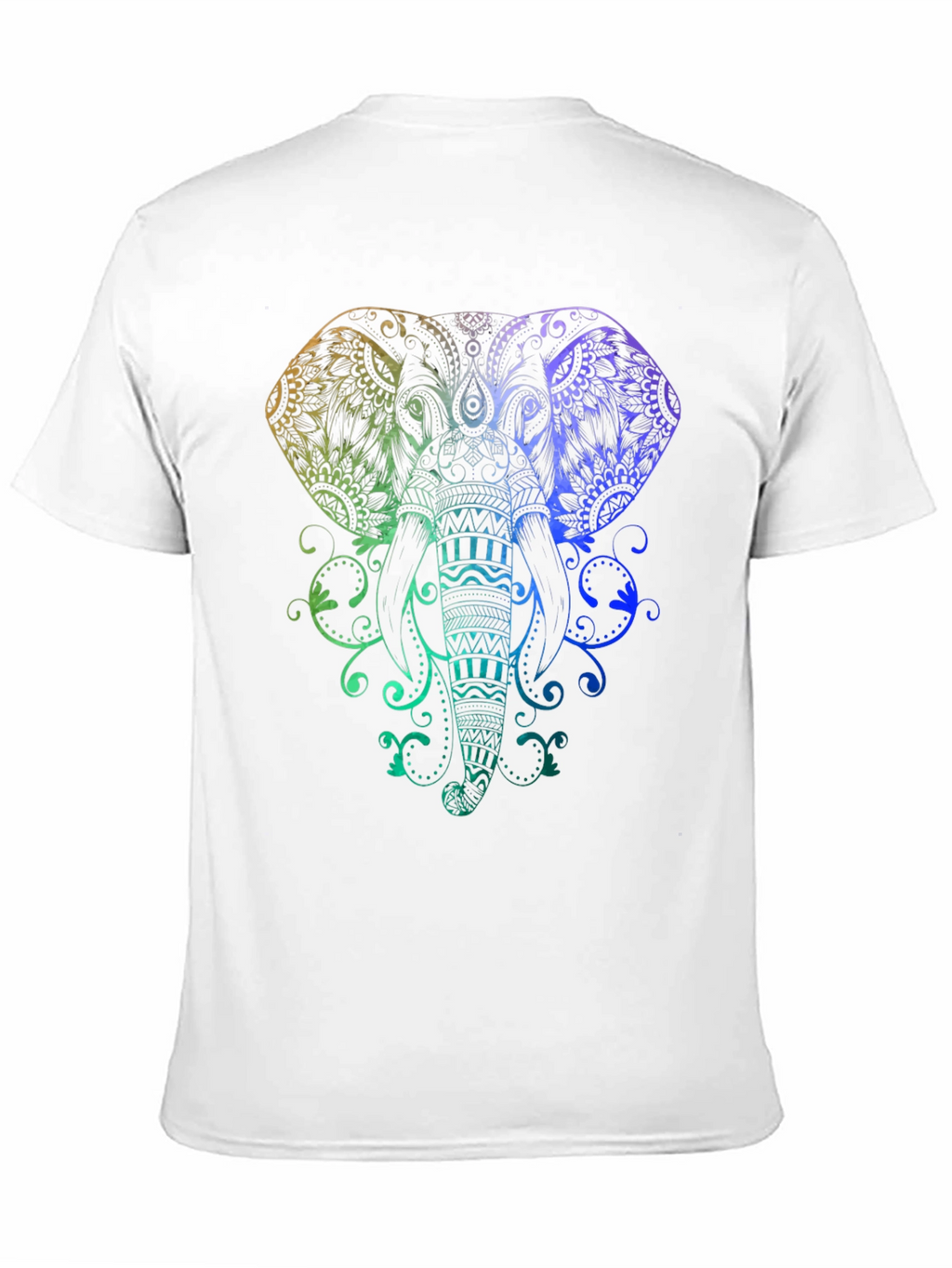 Rainbow Elephant Graphic Tee - Black