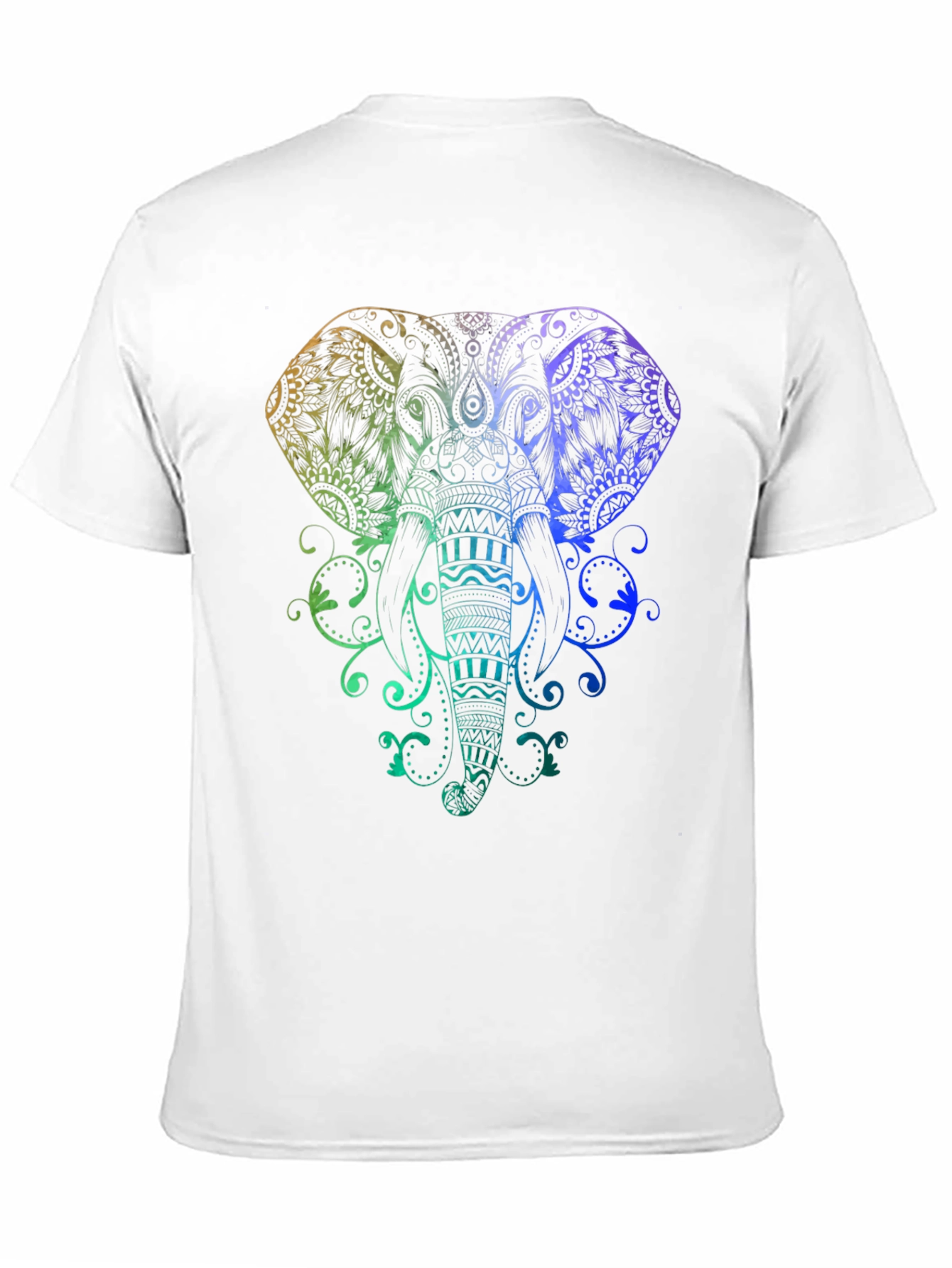 Rainbow Elephant Graphic Tee - Black