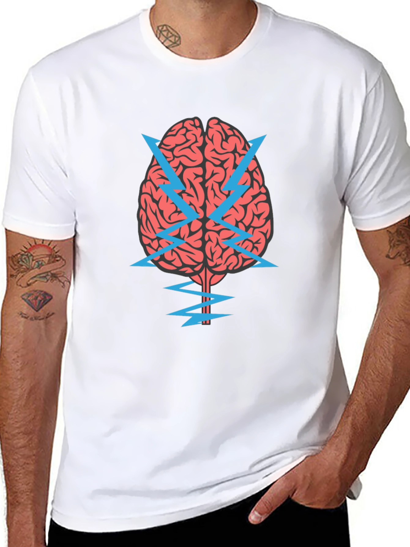 Brainstorm T-Shirt - Mens Black Graphic Tee