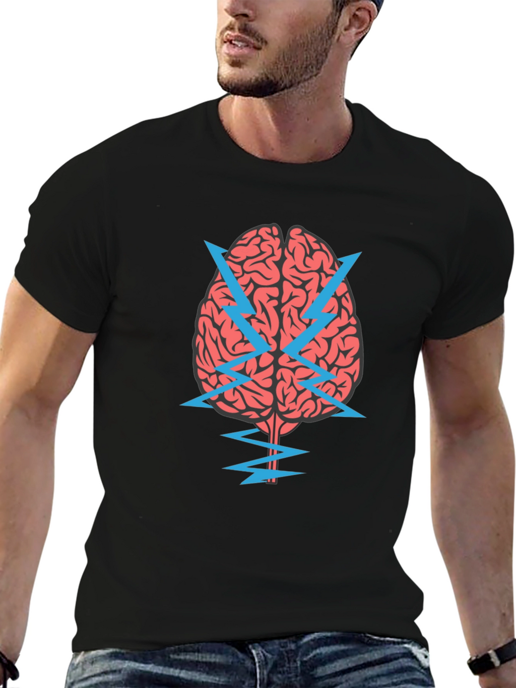 Brainstorm T-Shirt - Mens Black Graphic Tee