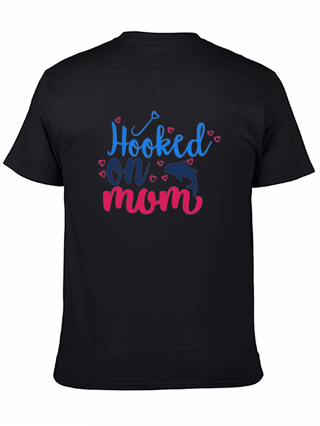 Hooked on Mom Graphic Tee - Blue & Pink