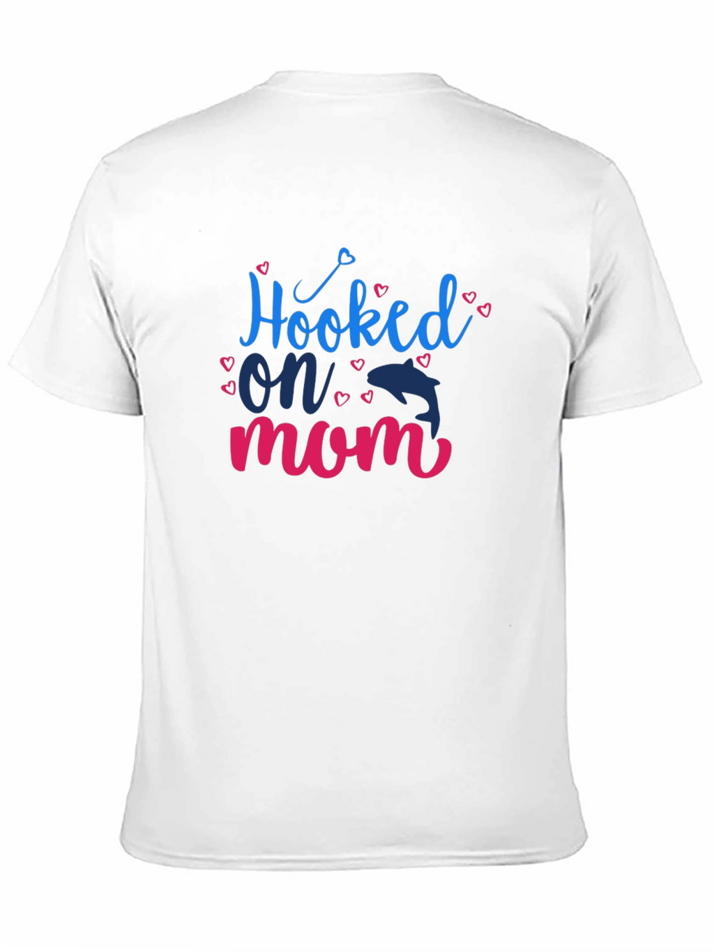 Hooked on Mom Graphic Tee - Blue & Pink