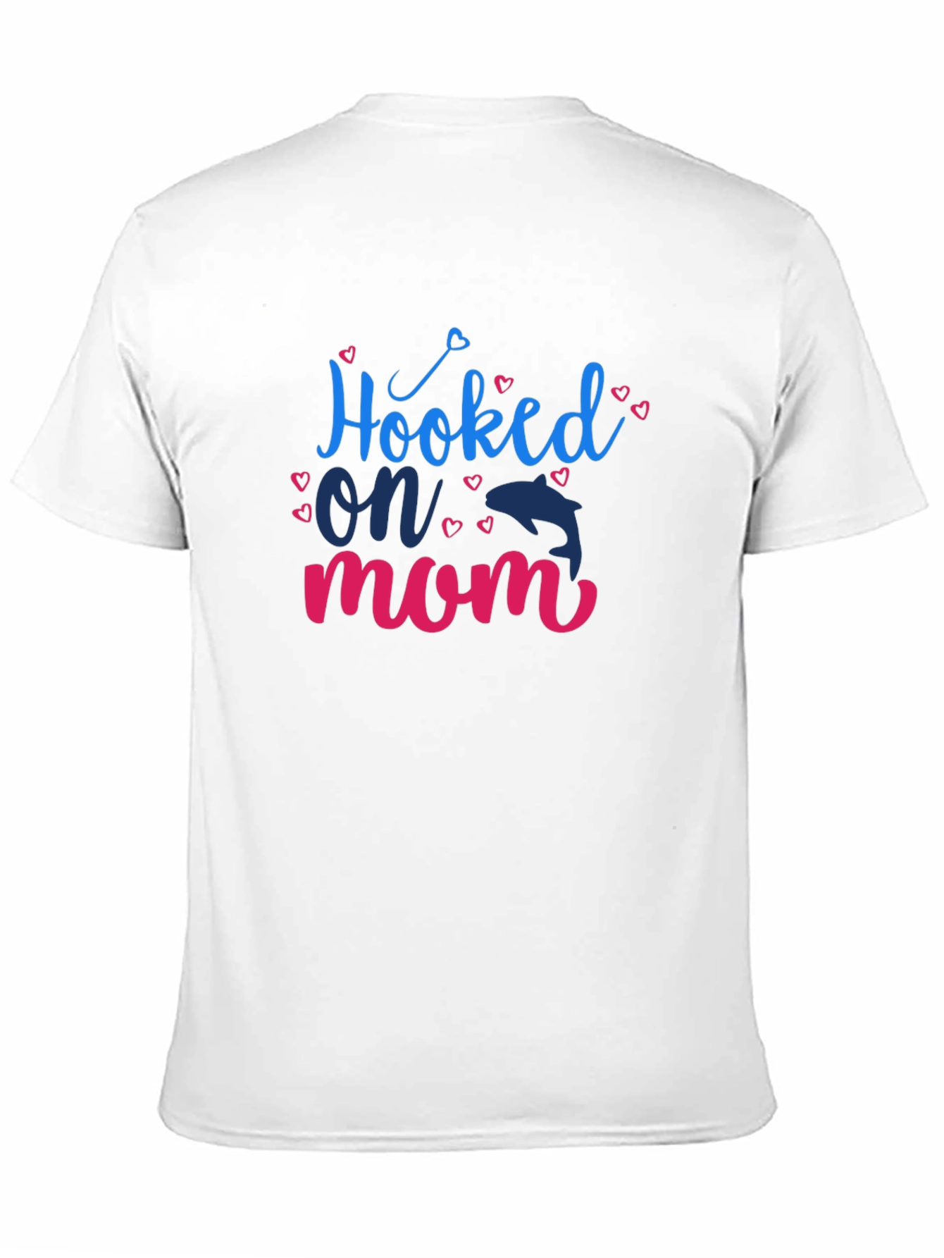 Hooked on Mom Graphic Tee - Blue & Pink