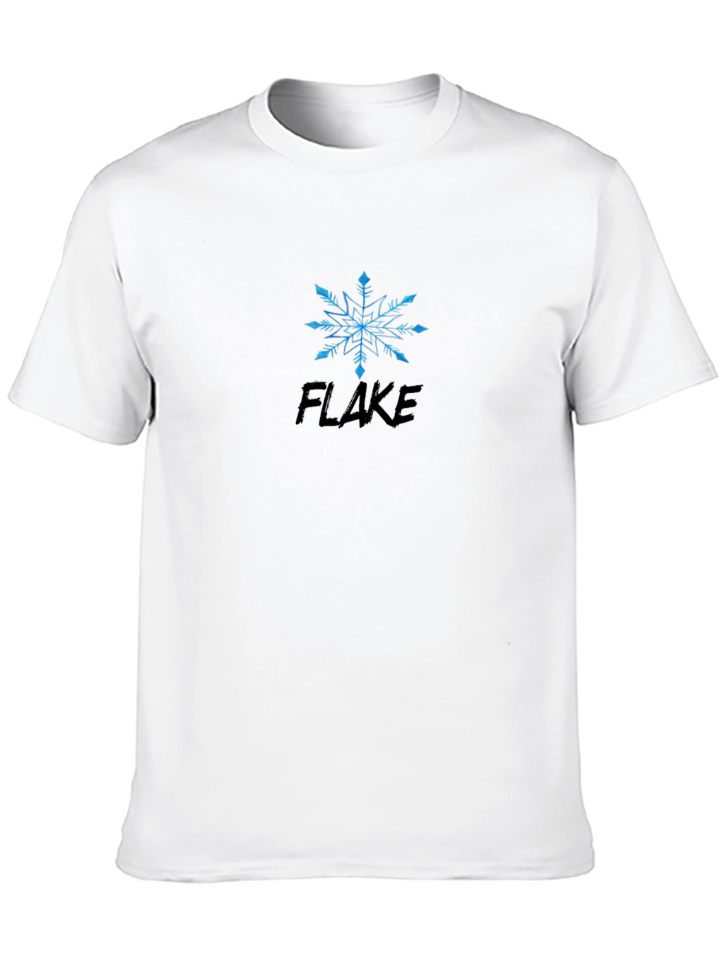 Flake Snowflake Graphic Black T-Shirt